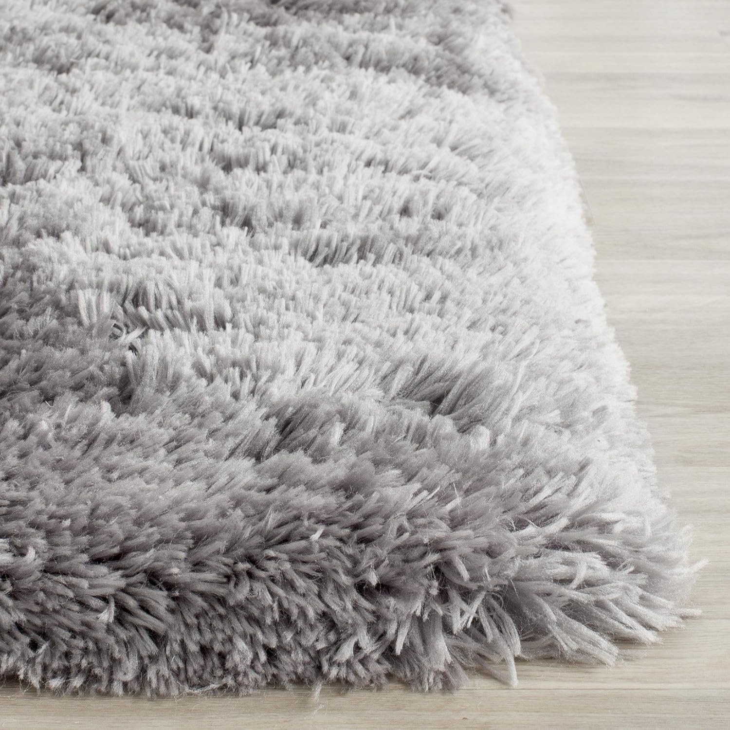 image:imageSAFAVIEH Artic Shag Collection Area Rug 86 x 12 Ivory Handmade Glam 3inch Thick Ideal for High Traffic Areas in Living Room Bedroom SG270AGrey