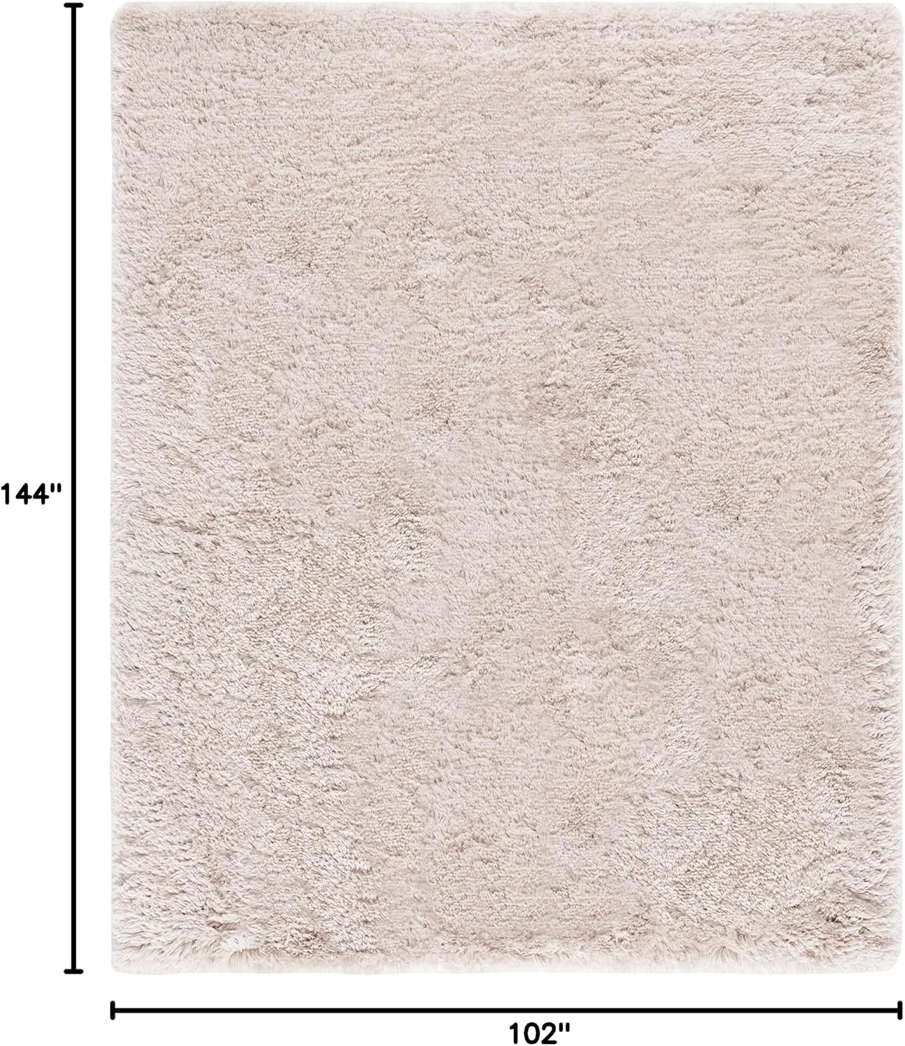 image:imageSAFAVIEH Artic Shag Collection Area Rug 86 x 12 Ivory Handmade Glam 3inch Thick Ideal for High Traffic Areas in Living Room Bedroom SG270ALight Beige