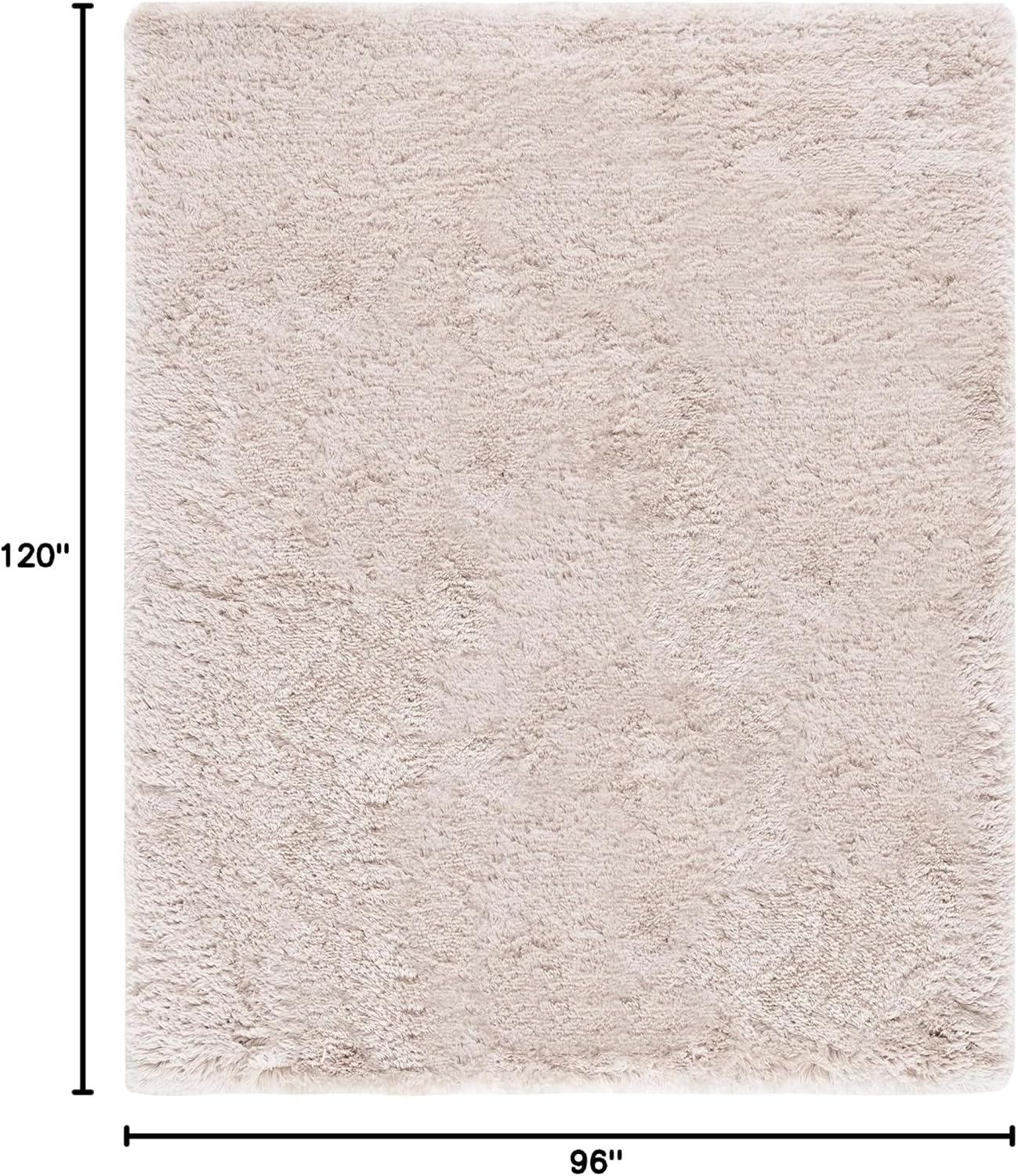 image:imageSAFAVIEH Artic Shag Collection Area Rug 86 x 12 Ivory Handmade Glam 3inch Thick Ideal for High Traffic Areas in Living Room Bedroom SG270ALight Beige