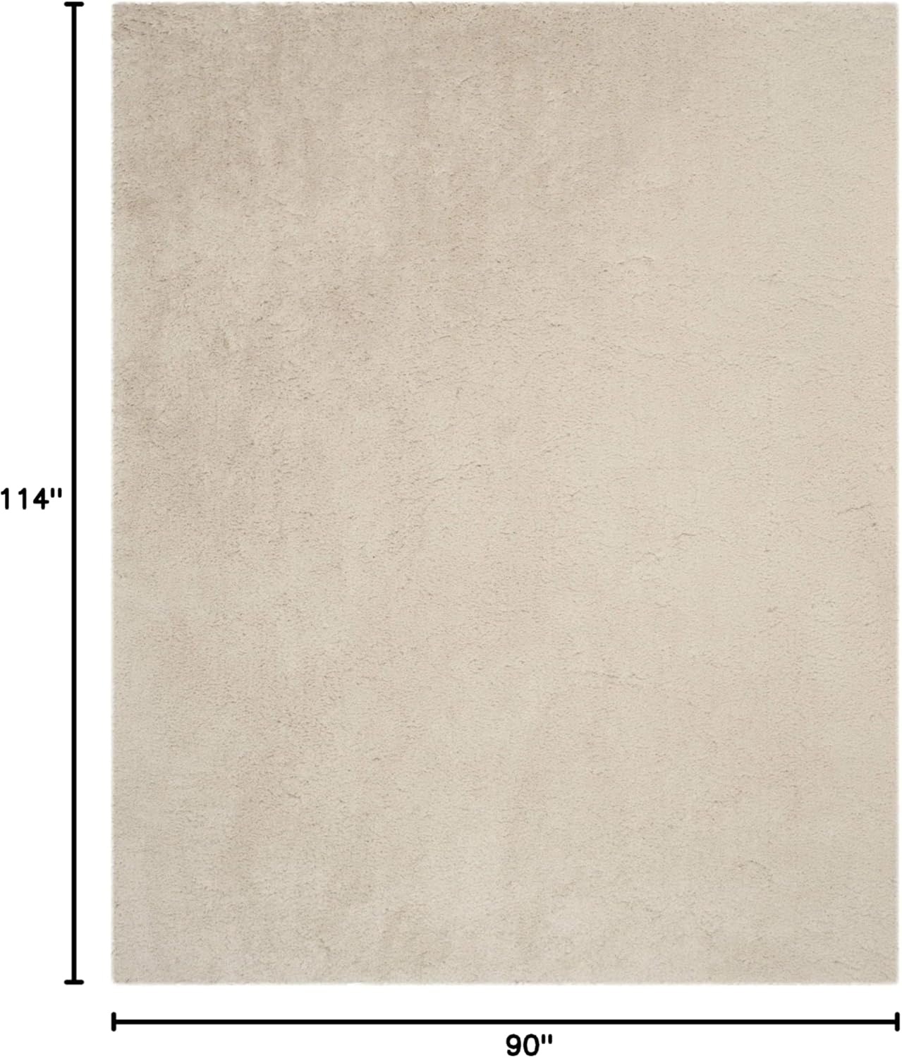 image:imageSAFAVIEH Artic Shag Collection Area Rug 86 x 12 Ivory Handmade Glam 3inch Thick Ideal for High Traffic Areas in Living Room Bedroom SG270ALight Beige