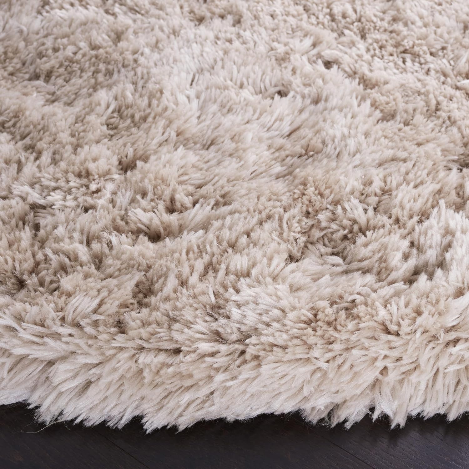 image:imageSAFAVIEH Artic Shag Collection Area Rug 86 x 12 Ivory Handmade Glam 3inch Thick Ideal for High Traffic Areas in Living Room Bedroom SG270ALight Beige