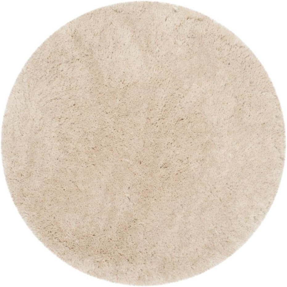 image:imageSAFAVIEH Artic Shag Collection Area Rug 86 x 12 Ivory Handmade Glam 3inch Thick Ideal for High Traffic Areas in Living Room Bedroom SG270ALight Beige