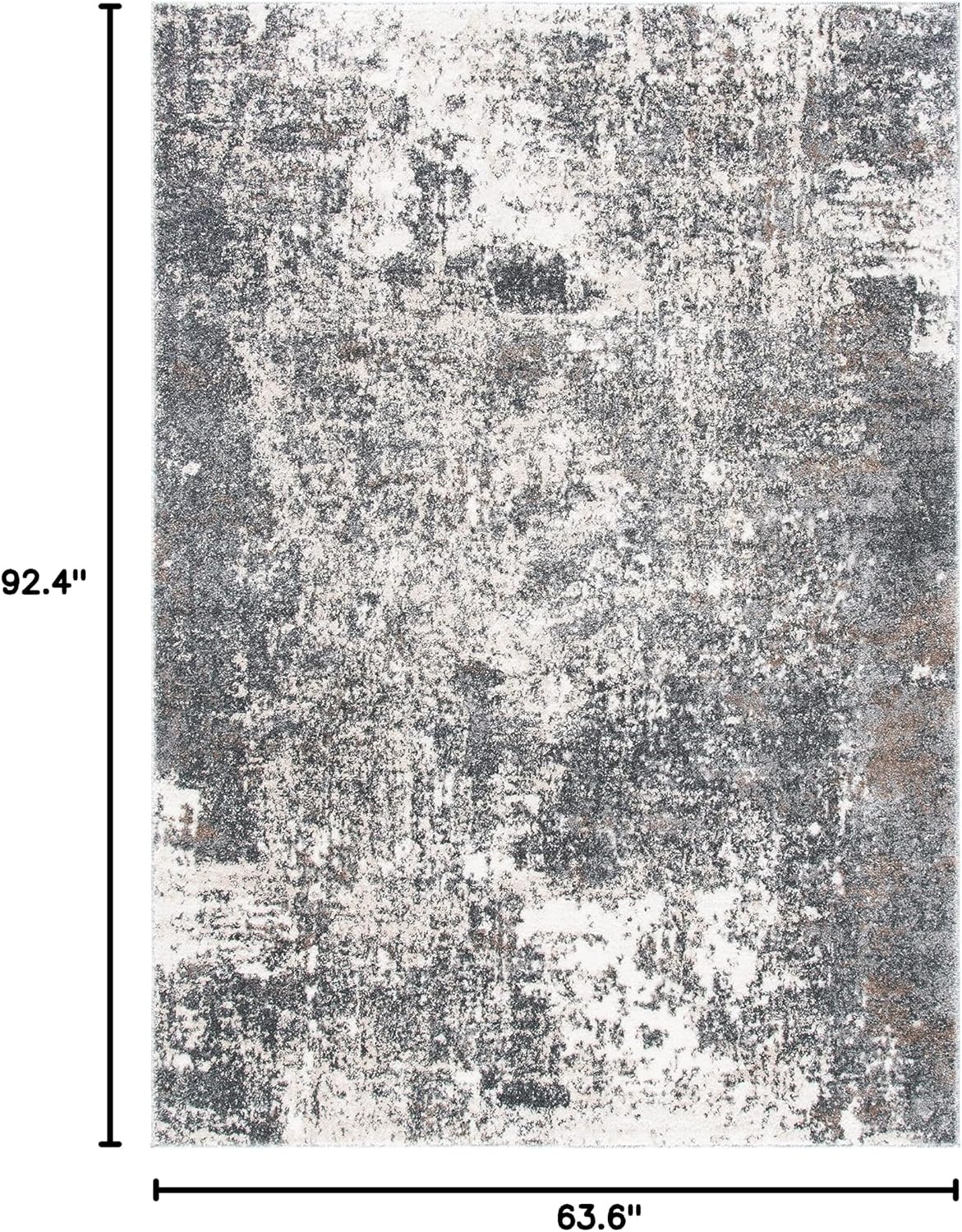 image:imageSAFAVIEH Aston Collection Area Rug 9 x 12 Ivory amp Grey Modern Abstract Design NonShedding amp Easy Care Ideal for High Traffic Areas in Living Room Bedroom ASN705AGreyIvory