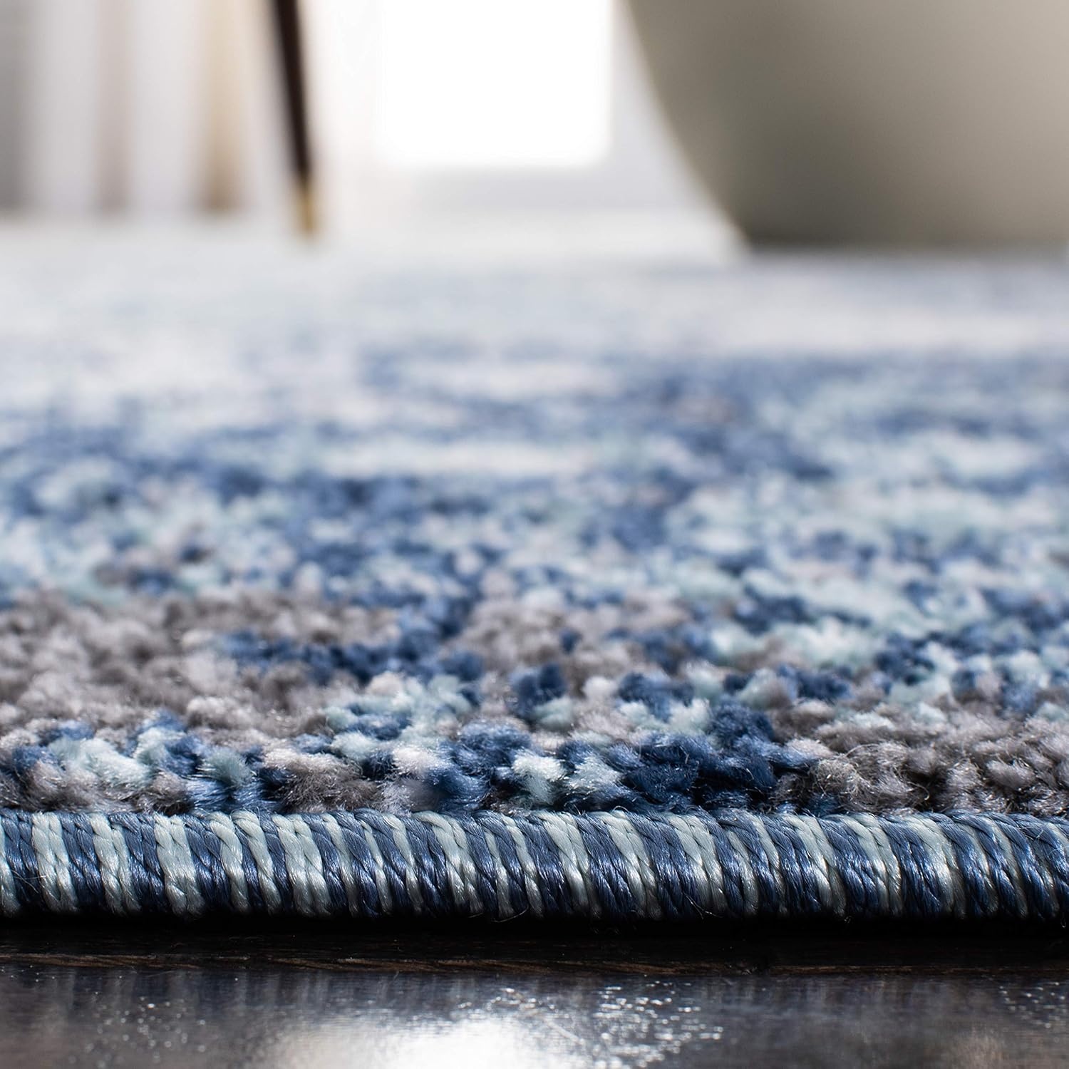 image:imageSAFAVIEH Aston Collection Area Rug 9 x 12 Ivory amp Grey Modern Abstract Design NonShedding amp Easy Care Ideal for High Traffic Areas in Living Room Bedroom ASN705ALight BlueGrey