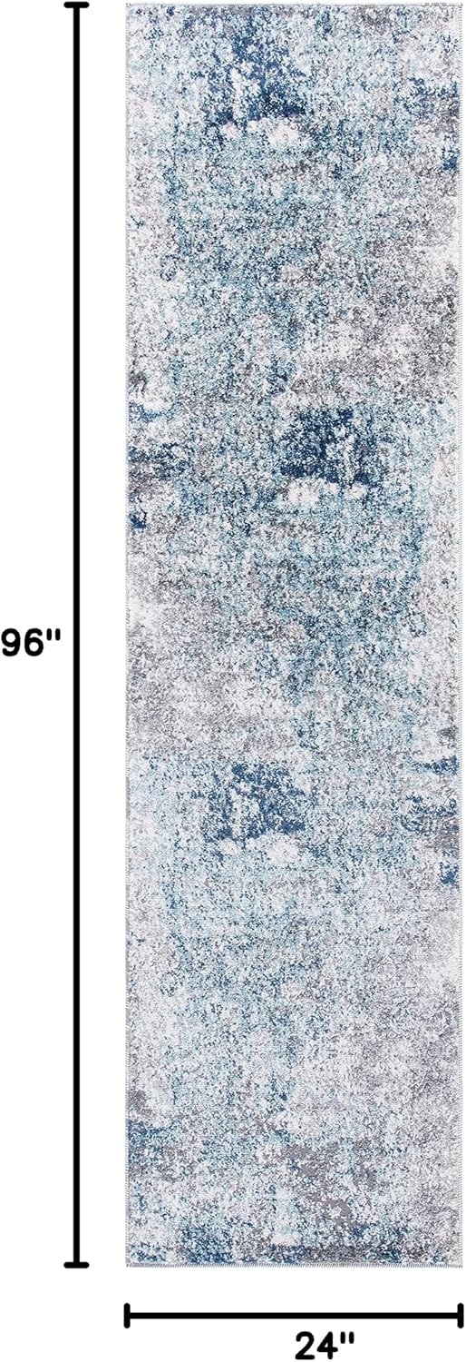 image:imageSAFAVIEH Aston Collection Area Rug 9 x 12 Ivory amp Grey Modern Abstract Design NonShedding amp Easy Care Ideal for High Traffic Areas in Living Room Bedroom ASN705ALight BlueGrey