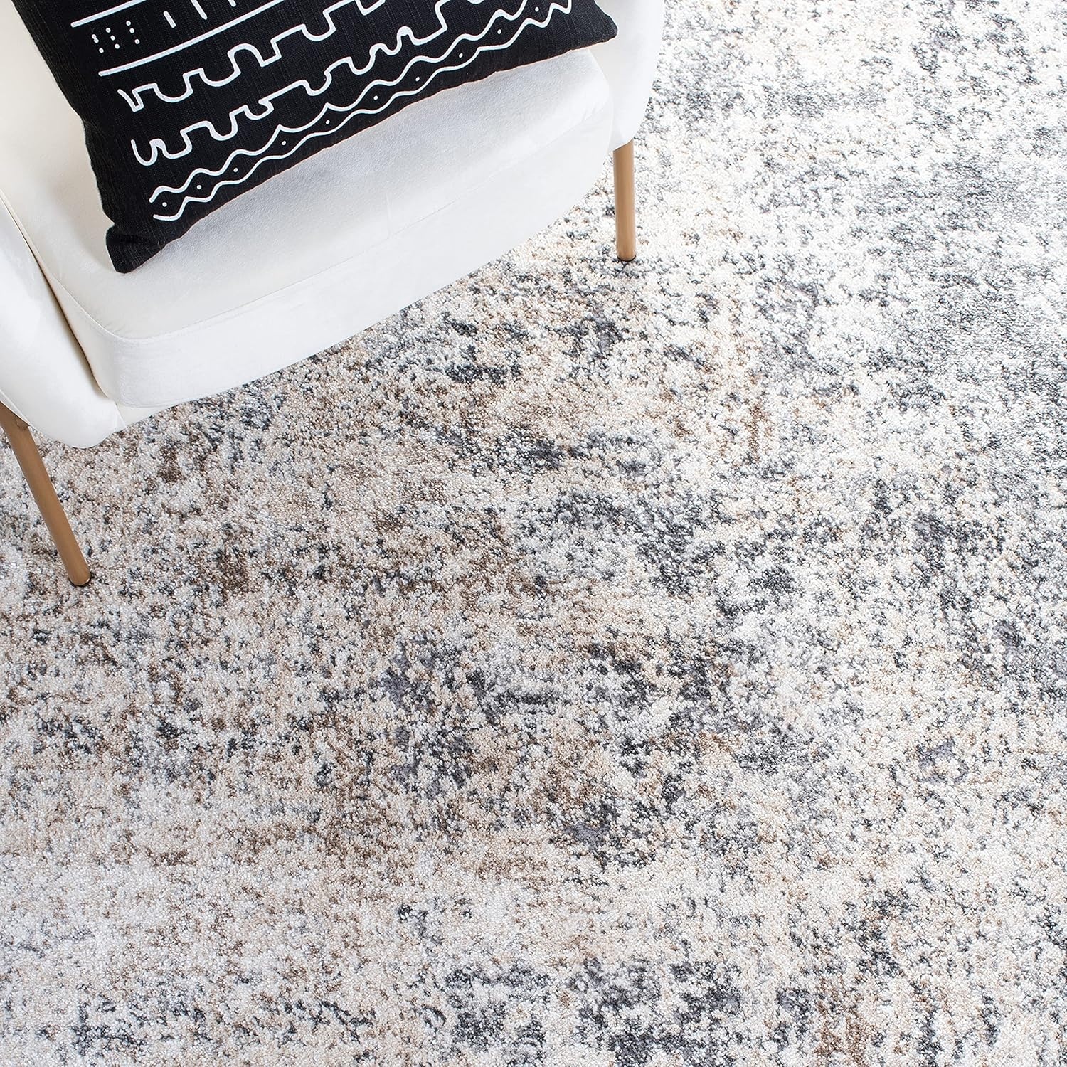 image:imageSAFAVIEH Aston Collection Area Rug 9 x 12 Ivory amp Grey Modern Abstract Design NonShedding amp Easy Care Ideal for High Traffic Areas in Living Room Bedroom ASN705AIvoryGrey