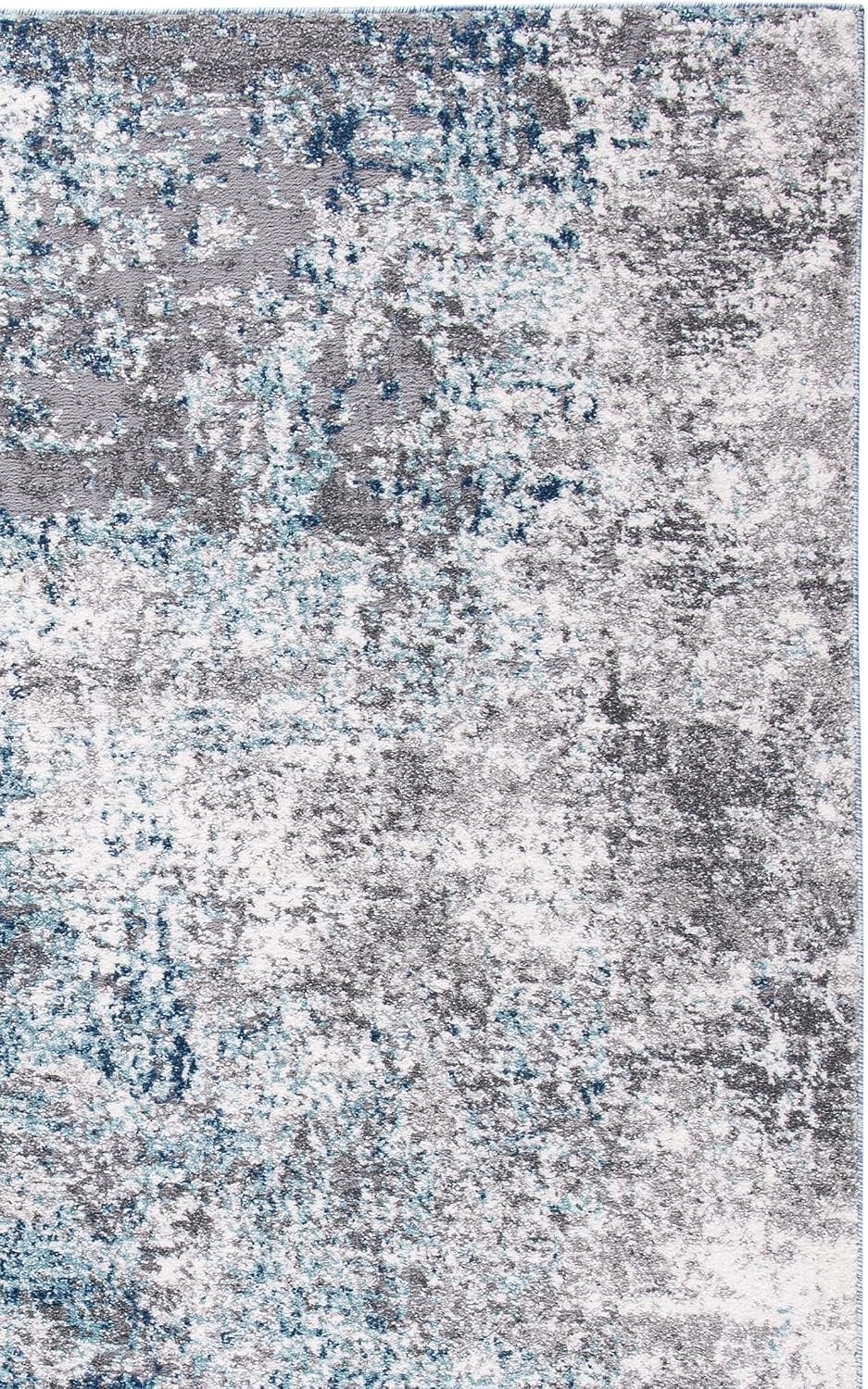 image:imageSAFAVIEH Aston Collection Area Rug 9 x 12 Ivory amp Grey Modern Abstract Design NonShedding amp Easy Care Ideal for High Traffic Areas in Living Room Bedroom ASN705ALight BlueGrey