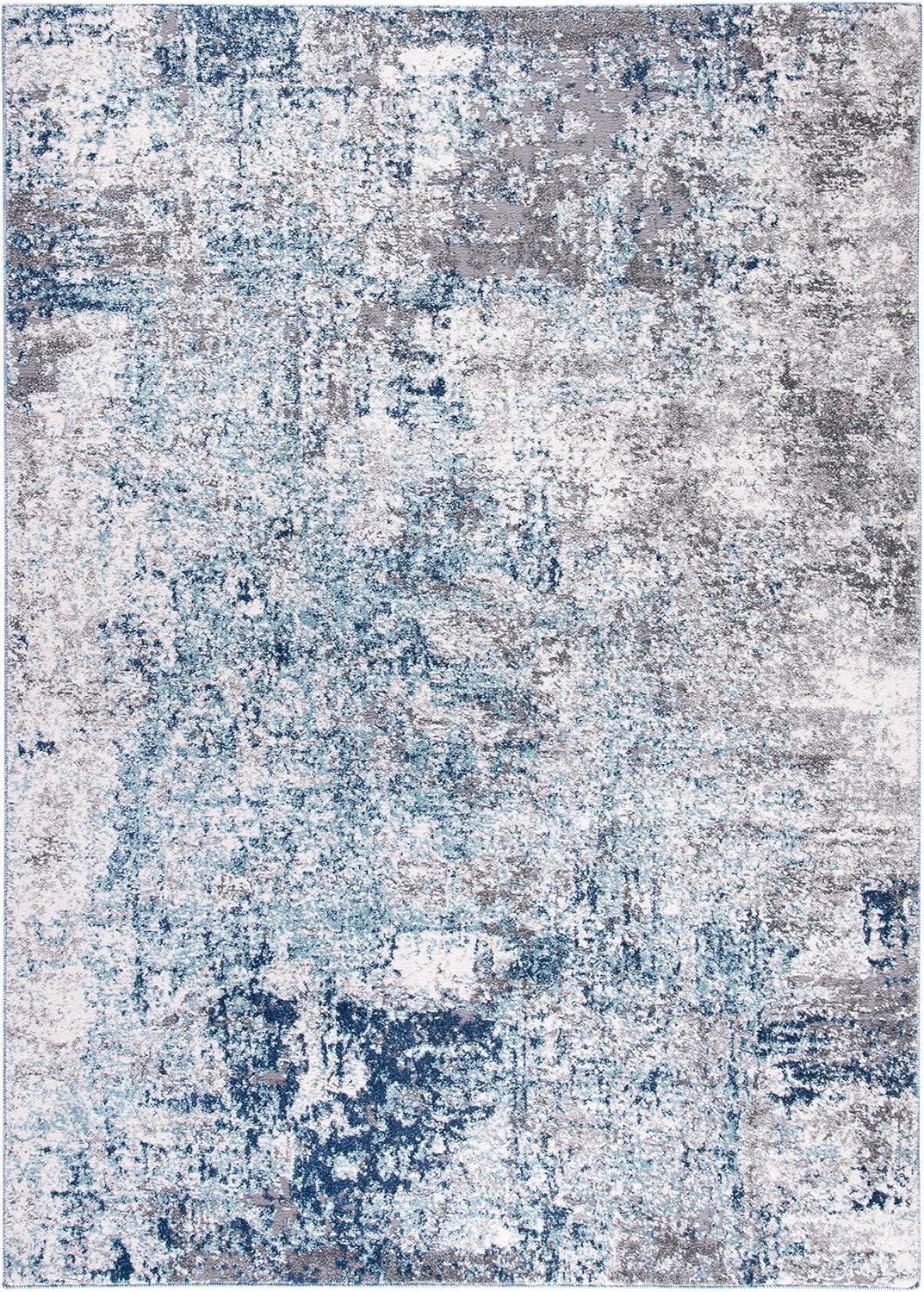 image:imageSAFAVIEH Aston Collection Area Rug 9 x 12 Ivory amp Grey Modern Abstract Design NonShedding amp Easy Care Ideal for High Traffic Areas in Living Room Bedroom ASN705ALight BlueGrey