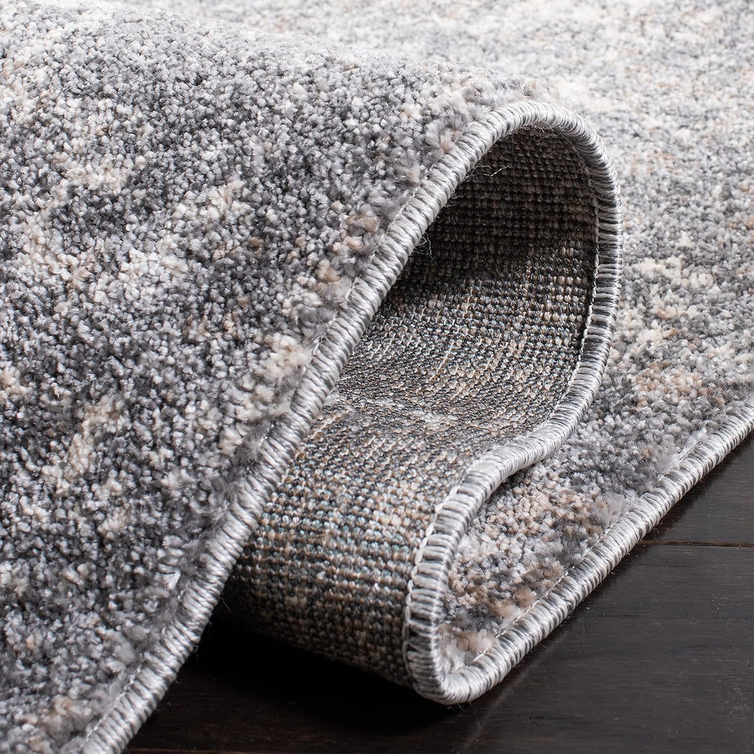 image:imageSAFAVIEH Aston Collection Area Rug 9 x 12 Ivory amp Grey Modern Abstract Design NonShedding amp Easy Care Ideal for High Traffic Areas in Living Room Bedroom ASN705AGreyIvory