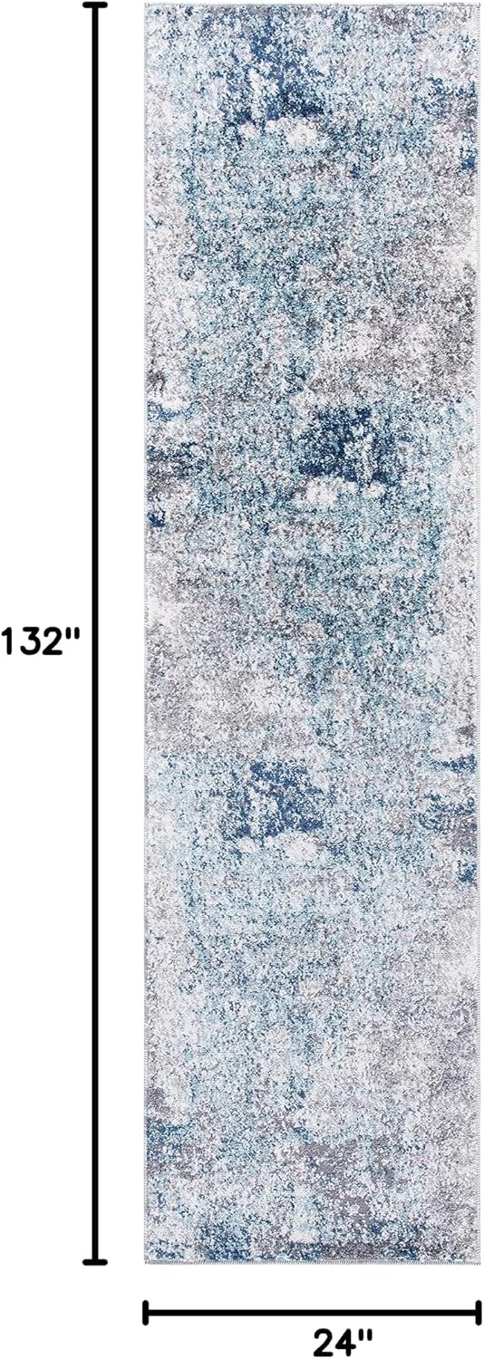 image:imageSAFAVIEH Aston Collection Area Rug 9 x 12 Ivory amp Grey Modern Abstract Design NonShedding amp Easy Care Ideal for High Traffic Areas in Living Room Bedroom ASN705ALight BlueGrey