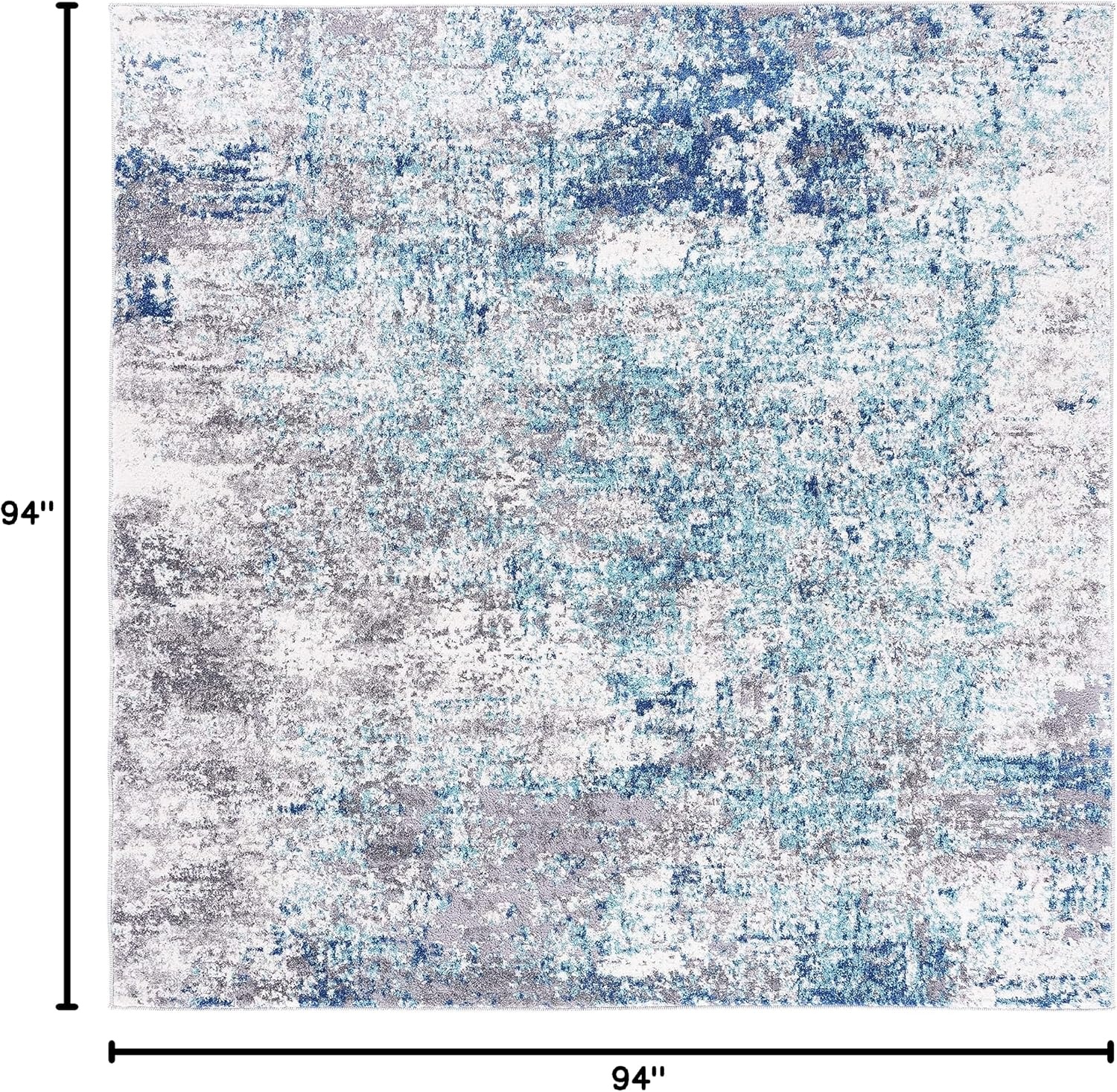 image:imageSAFAVIEH Aston Collection Area Rug 9 x 12 Ivory amp Grey Modern Abstract Design NonShedding amp Easy Care Ideal for High Traffic Areas in Living Room Bedroom ASN705ALight BlueGrey