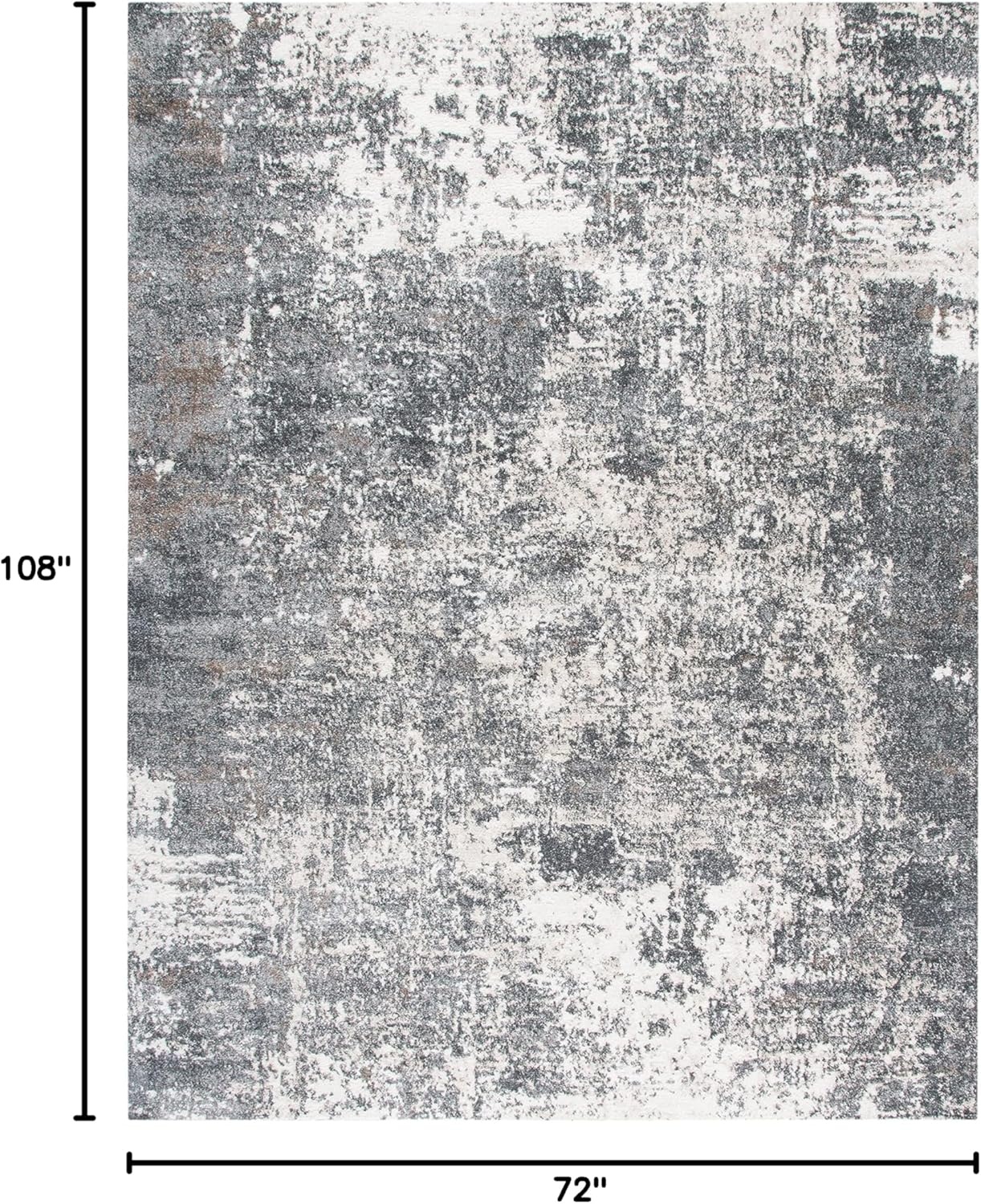 image:imageSAFAVIEH Aston Collection Area Rug 9 x 12 Ivory amp Grey Modern Abstract Design NonShedding amp Easy Care Ideal for High Traffic Areas in Living Room Bedroom ASN705AGreyIvory