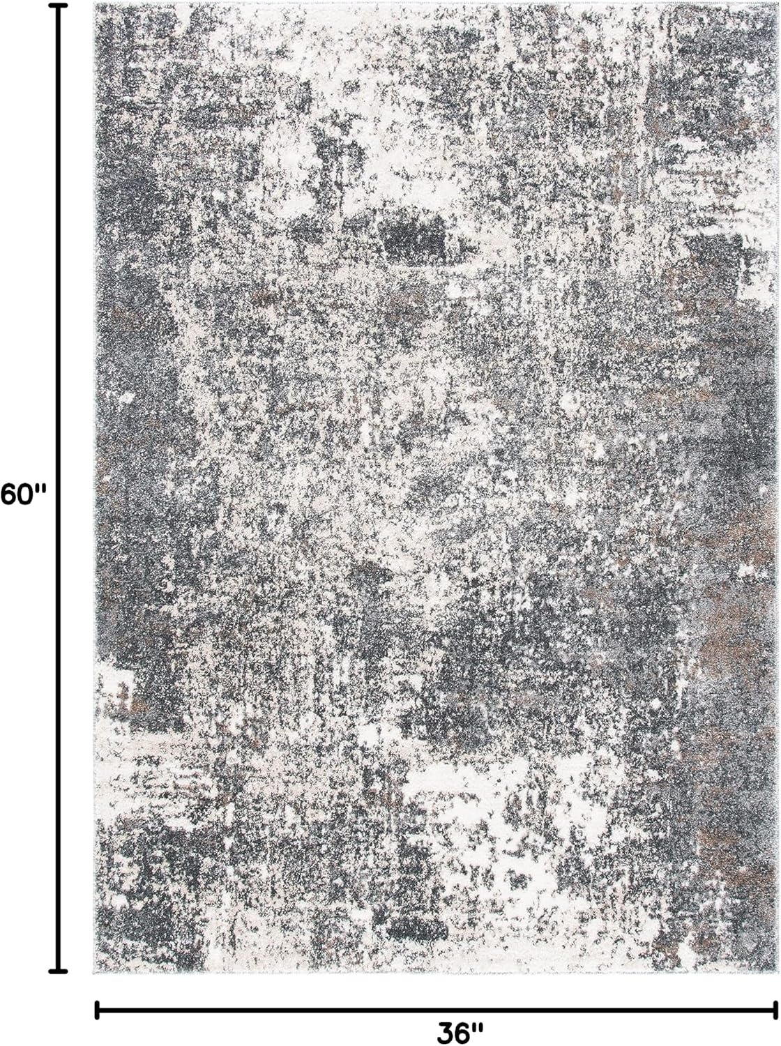 image:imageSAFAVIEH Aston Collection Area Rug 9 x 12 Ivory amp Grey Modern Abstract Design NonShedding amp Easy Care Ideal for High Traffic Areas in Living Room Bedroom ASN705AGreyIvory