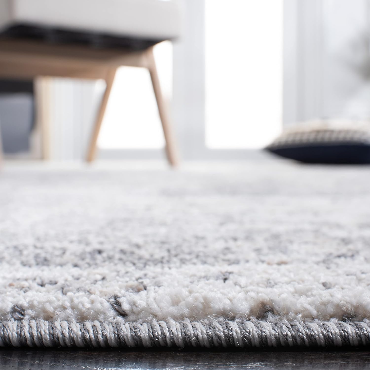 image:imageSAFAVIEH Aston Collection Area Rug 9 x 12 Ivory amp Grey Modern Abstract Design NonShedding amp Easy Care Ideal for High Traffic Areas in Living Room Bedroom ASN705AGreyIvory