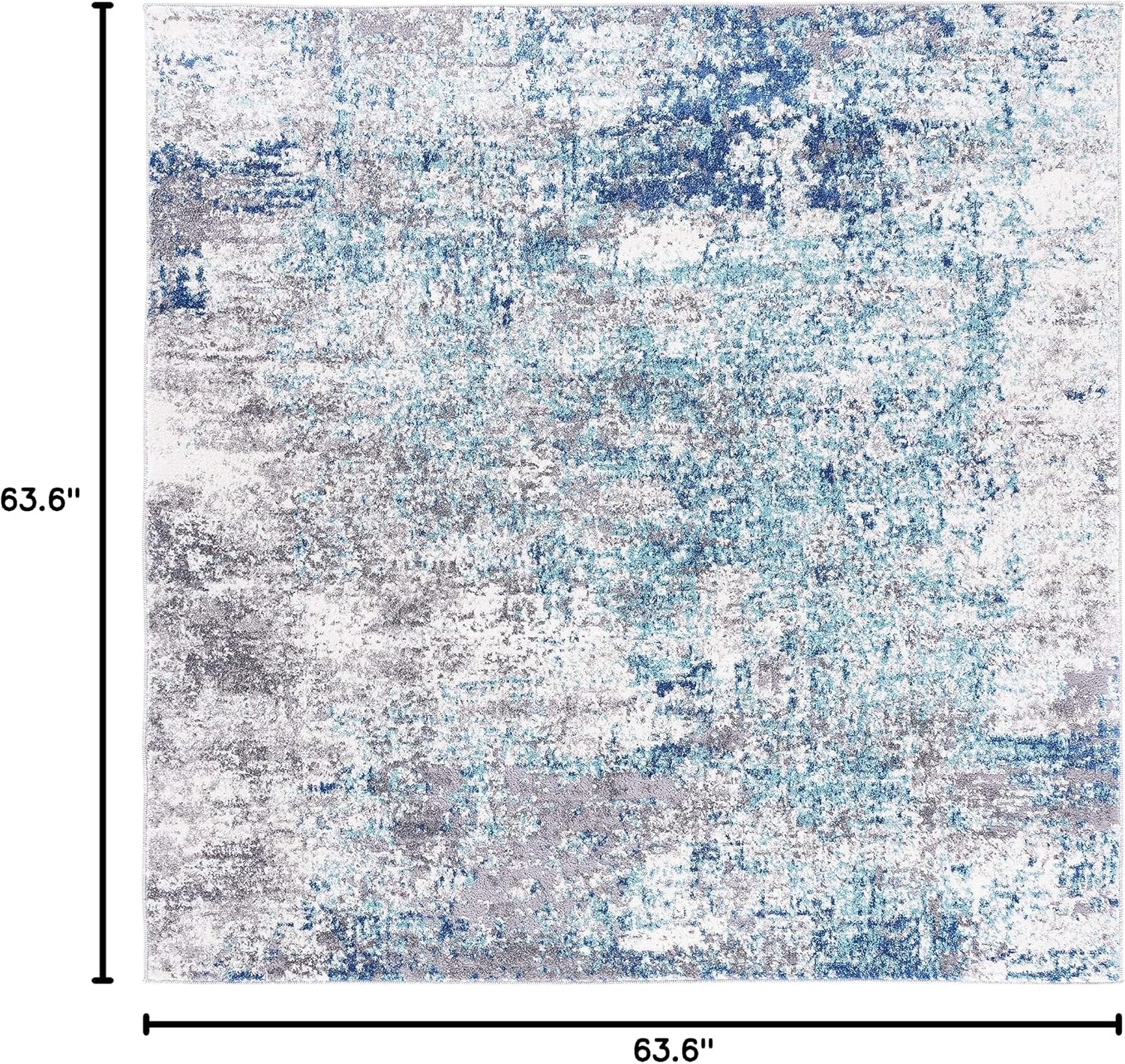 image:imageSAFAVIEH Aston Collection Area Rug 9 x 12 Ivory amp Grey Modern Abstract Design NonShedding amp Easy Care Ideal for High Traffic Areas in Living Room Bedroom ASN705ALight BlueGrey