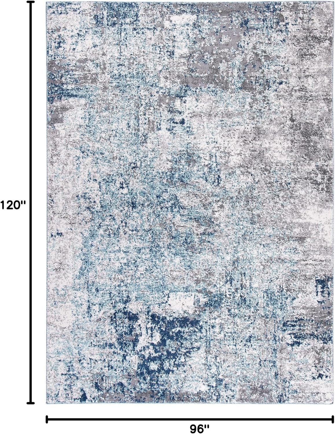 image:imageSAFAVIEH Aston Collection Area Rug 9 x 12 Ivory amp Grey Modern Abstract Design NonShedding amp Easy Care Ideal for High Traffic Areas in Living Room Bedroom ASN705ALight BlueGrey