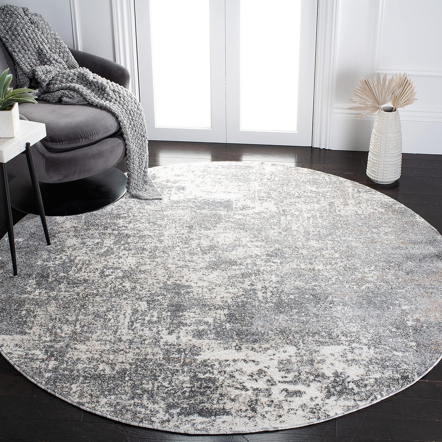 image:imageSAFAVIEH Aston Collection Area Rug 9 x 12 Ivory amp Grey Modern Abstract Design NonShedding amp Easy Care Ideal for High Traffic Areas in Living Room Bedroom ASN705AGreyIvory
