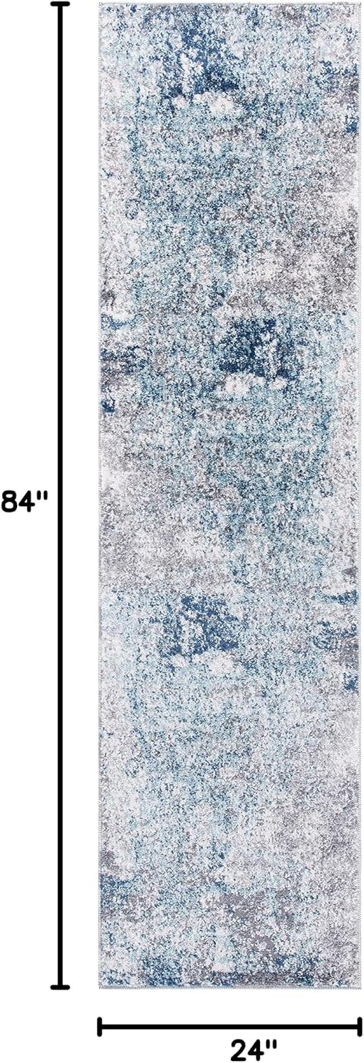 image:imageSAFAVIEH Aston Collection Area Rug 9 x 12 Ivory amp Grey Modern Abstract Design NonShedding amp Easy Care Ideal for High Traffic Areas in Living Room Bedroom ASN705ALight BlueGrey