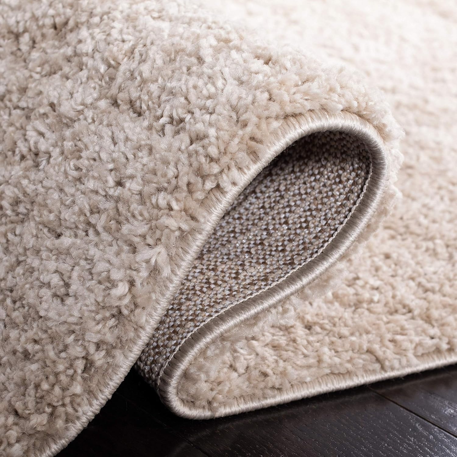 image:imageSAFAVIEH August Shag Collection Area Rug 9 x 12 Beige Solid Design NonShedding amp Easy Care 125inch Thick Ideal for High Traffic Areas in Living Room Bedroom AUG561BBeige