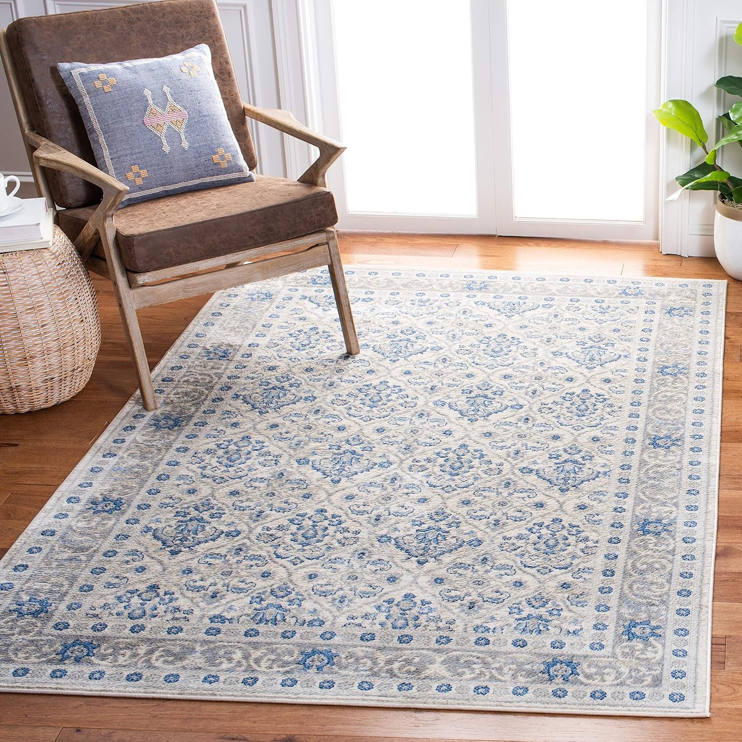 image:imageSAFAVIEH August Shag Collection Area Rug 9 x 12 Beige Solid Design NonShedding amp Easy Care 125inch Thick Ideal for High Traffic Areas in Living Room Bedroom AUG561BNavy