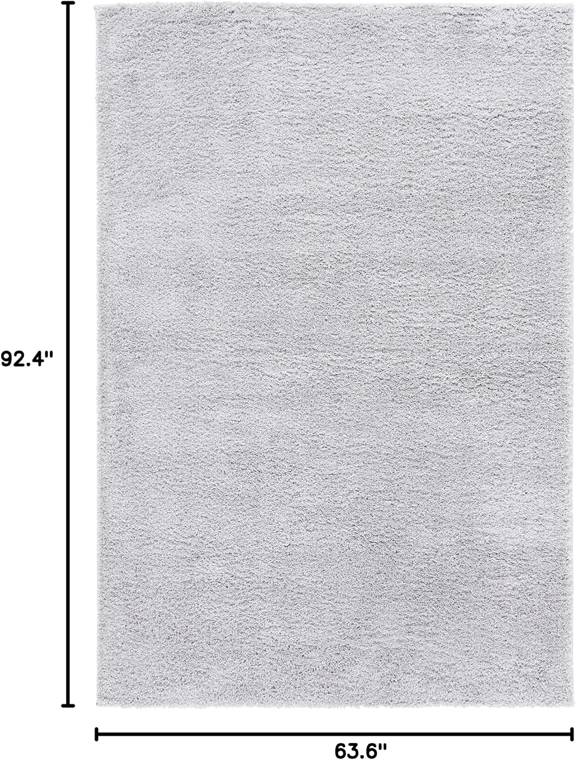image:imageSAFAVIEH August Shag Collection Area Rug 9 x 12 Beige Solid Design NonShedding amp Easy Care 125inch Thick Ideal for High Traffic Areas in Living Room Bedroom AUG561BLight Grey