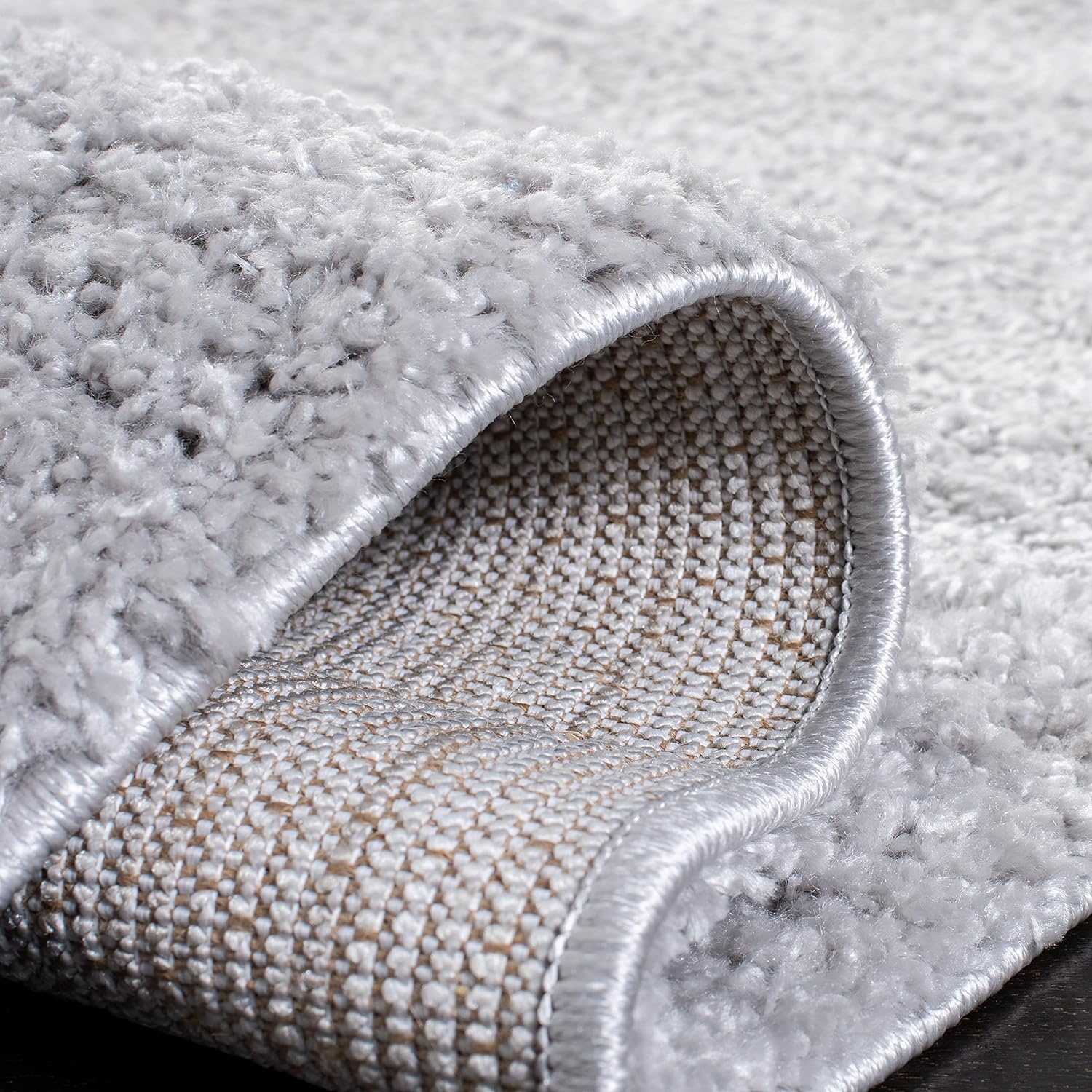 image:imageSAFAVIEH August Shag Collection Area Rug 9 x 12 Beige Solid Design NonShedding amp Easy Care 125inch Thick Ideal for High Traffic Areas in Living Room Bedroom AUG561BLight Grey