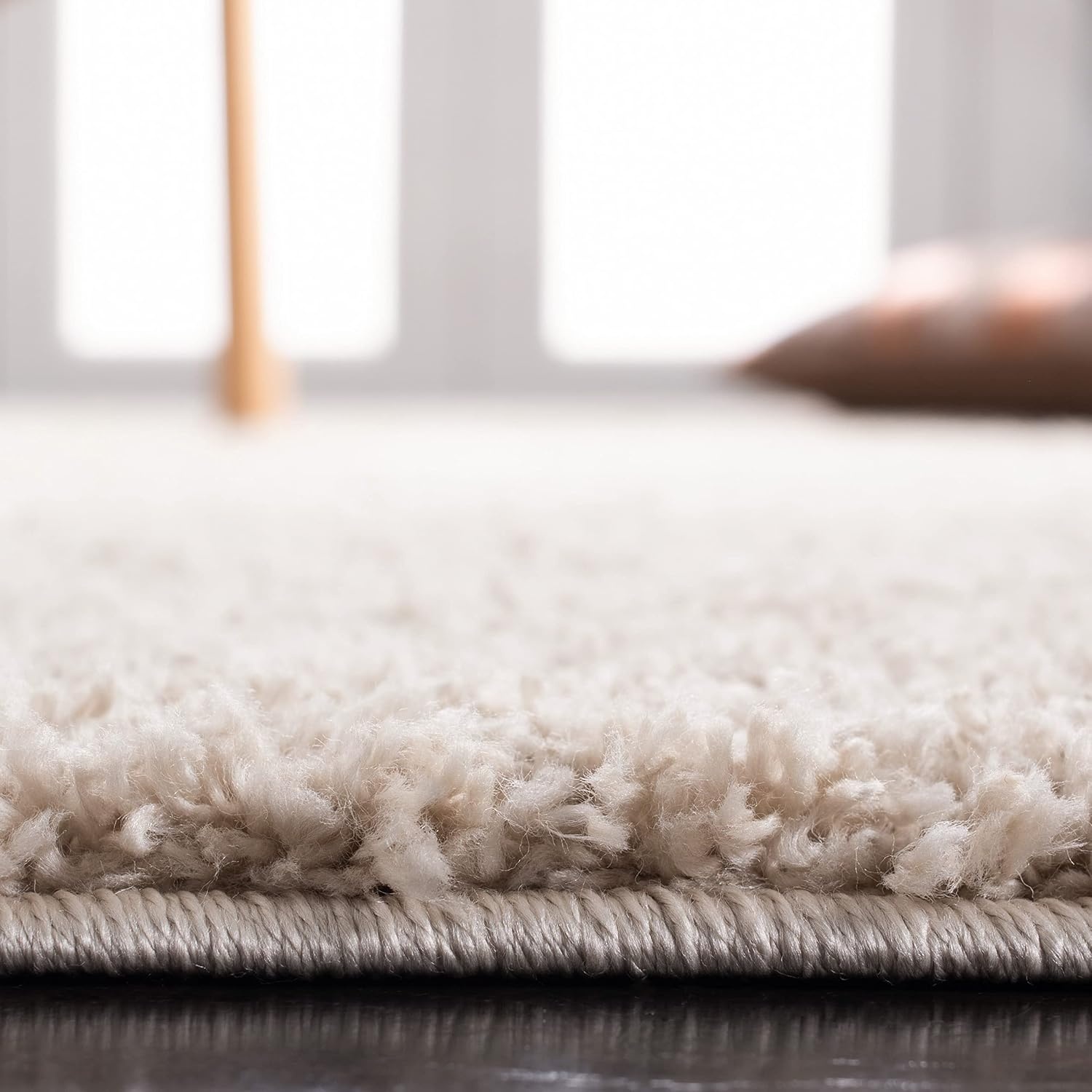 image:imageSAFAVIEH August Shag Collection Area Rug 9 x 12 Beige Solid Design NonShedding amp Easy Care 125inch Thick Ideal for High Traffic Areas in Living Room Bedroom AUG561BBeige