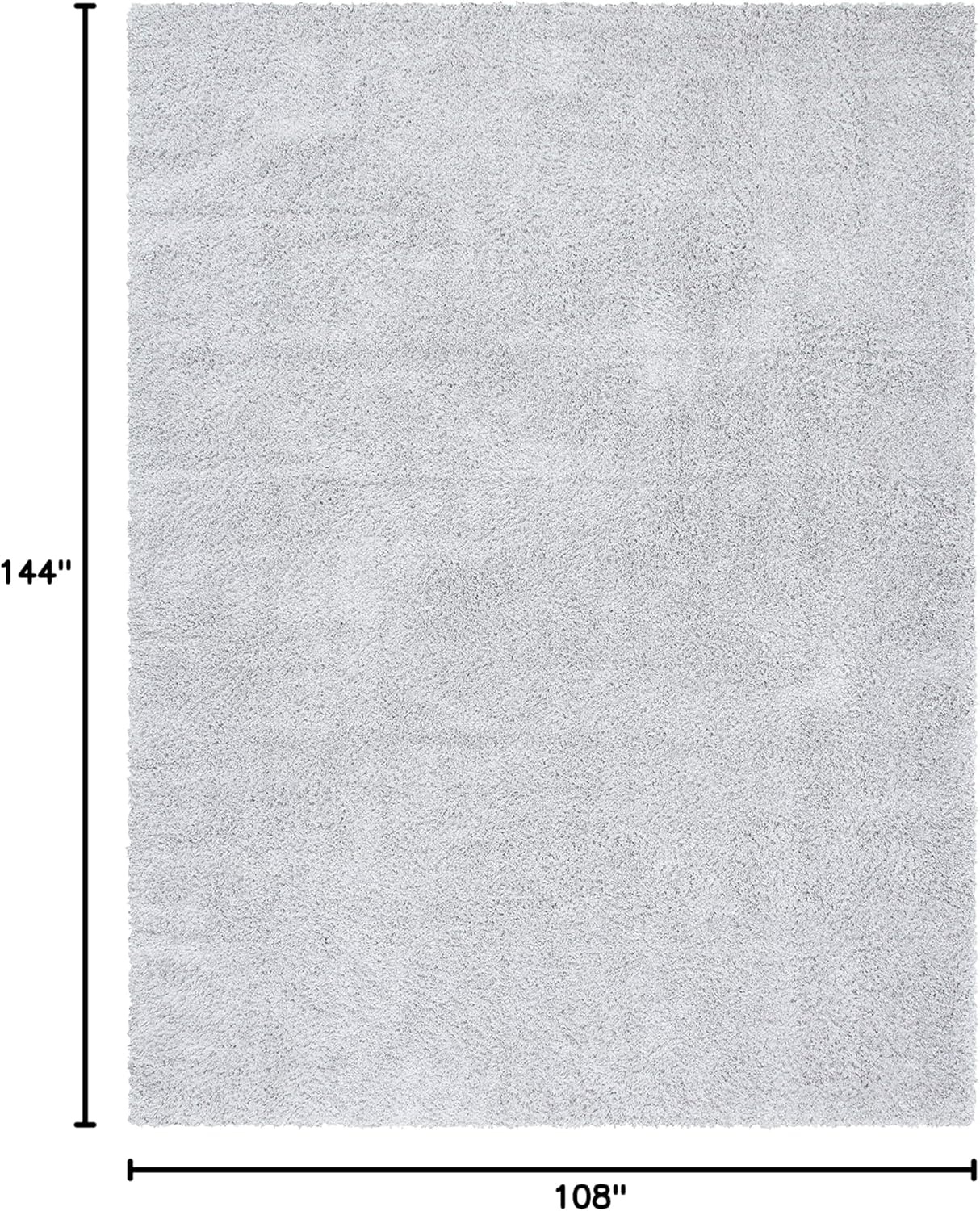 image:imageSAFAVIEH August Shag Collection Area Rug 9 x 12 Beige Solid Design NonShedding amp Easy Care 125inch Thick Ideal for High Traffic Areas in Living Room Bedroom AUG561BLight Grey