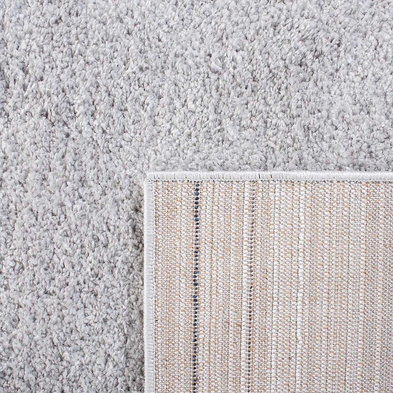 image:imageSAFAVIEH August Shag Collection Area Rug 9 x 12 Beige Solid Design NonShedding amp Easy Care 125inch Thick Ideal for High Traffic Areas in Living Room Bedroom AUG561BLight Grey