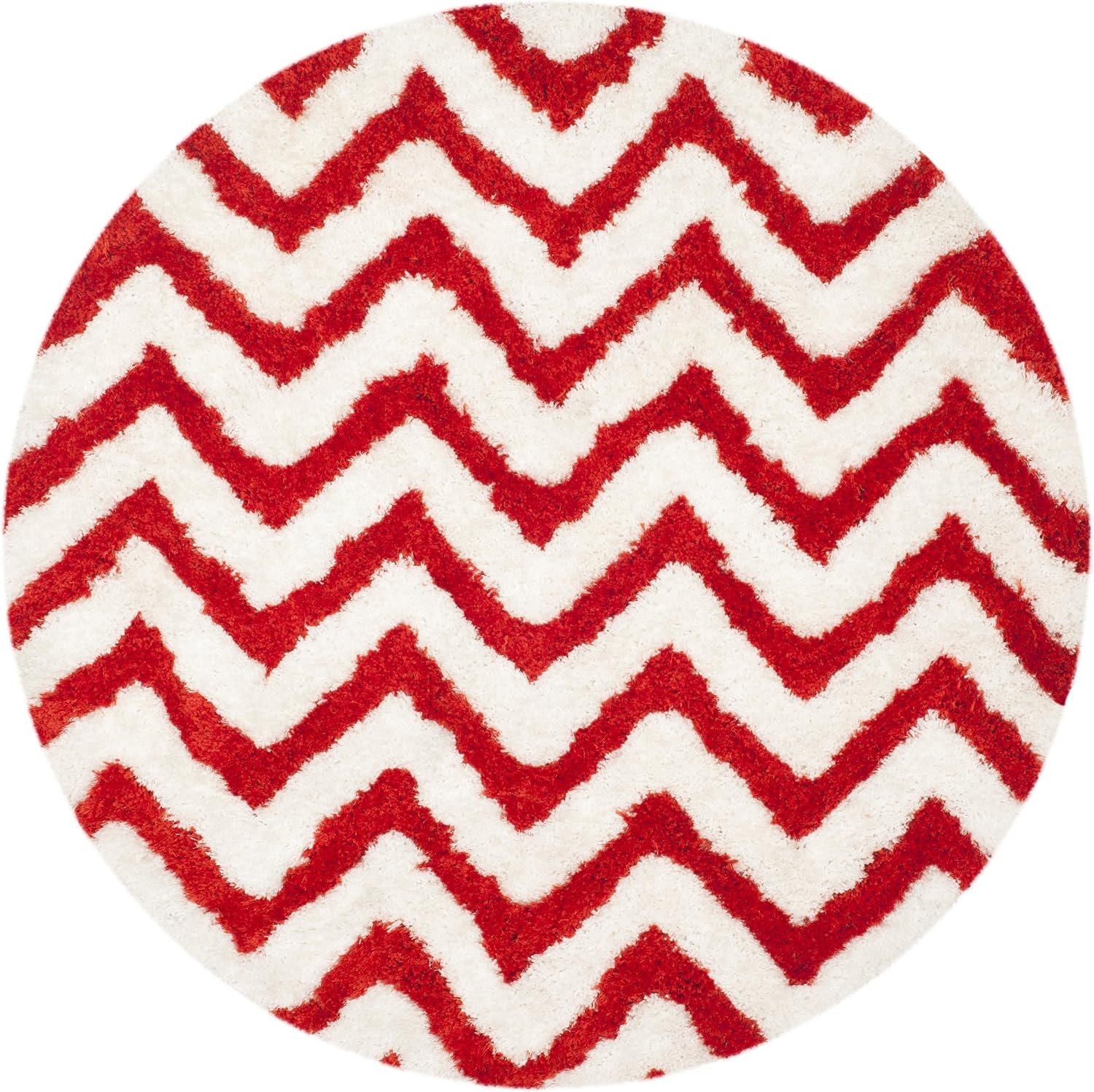image:imageSAFAVIEH Barcelona Shag Collection Area Rug 9 x 12 Graphite amp Ivory Handmade Chevron 175inch Thick Ideal for High Traffic Areas in Living Room Bedroom BSG320DIvoryRust