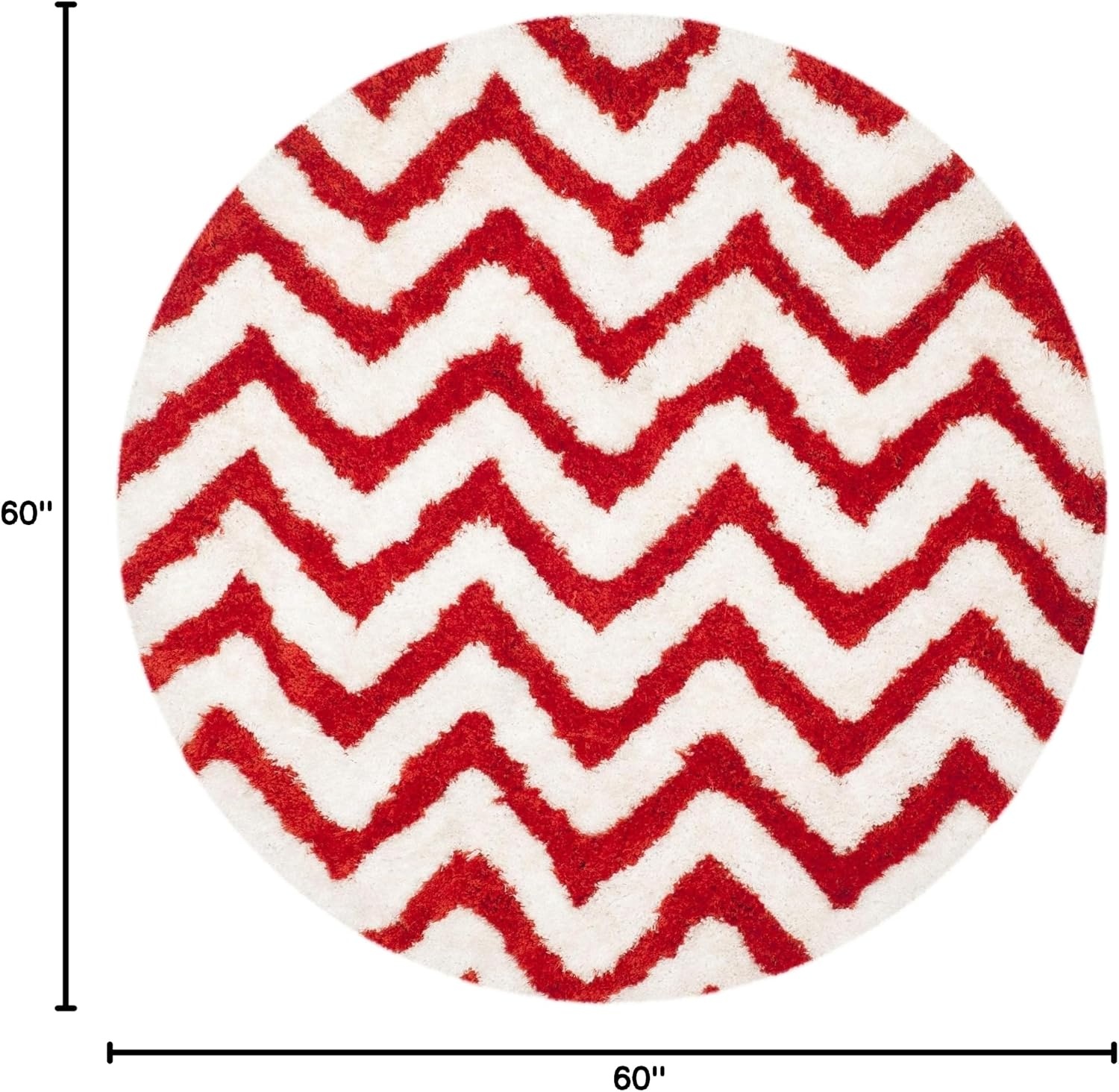 image:imageSAFAVIEH Barcelona Shag Collection Area Rug 9 x 12 Graphite amp Ivory Handmade Chevron 175inch Thick Ideal for High Traffic Areas in Living Room Bedroom BSG320DIvoryRust