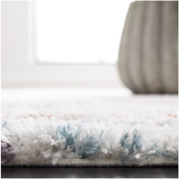 image:imageSAFAVIEH Berber Shag Collection Area Rug 9 x 12 Blue Rust amp Ivory Modern Abstract Design NonShedding amp Easy Care 125inch Thick Ideal for High Traffic Areas in Living Room Bedroom BER569ABlue RustIvory
