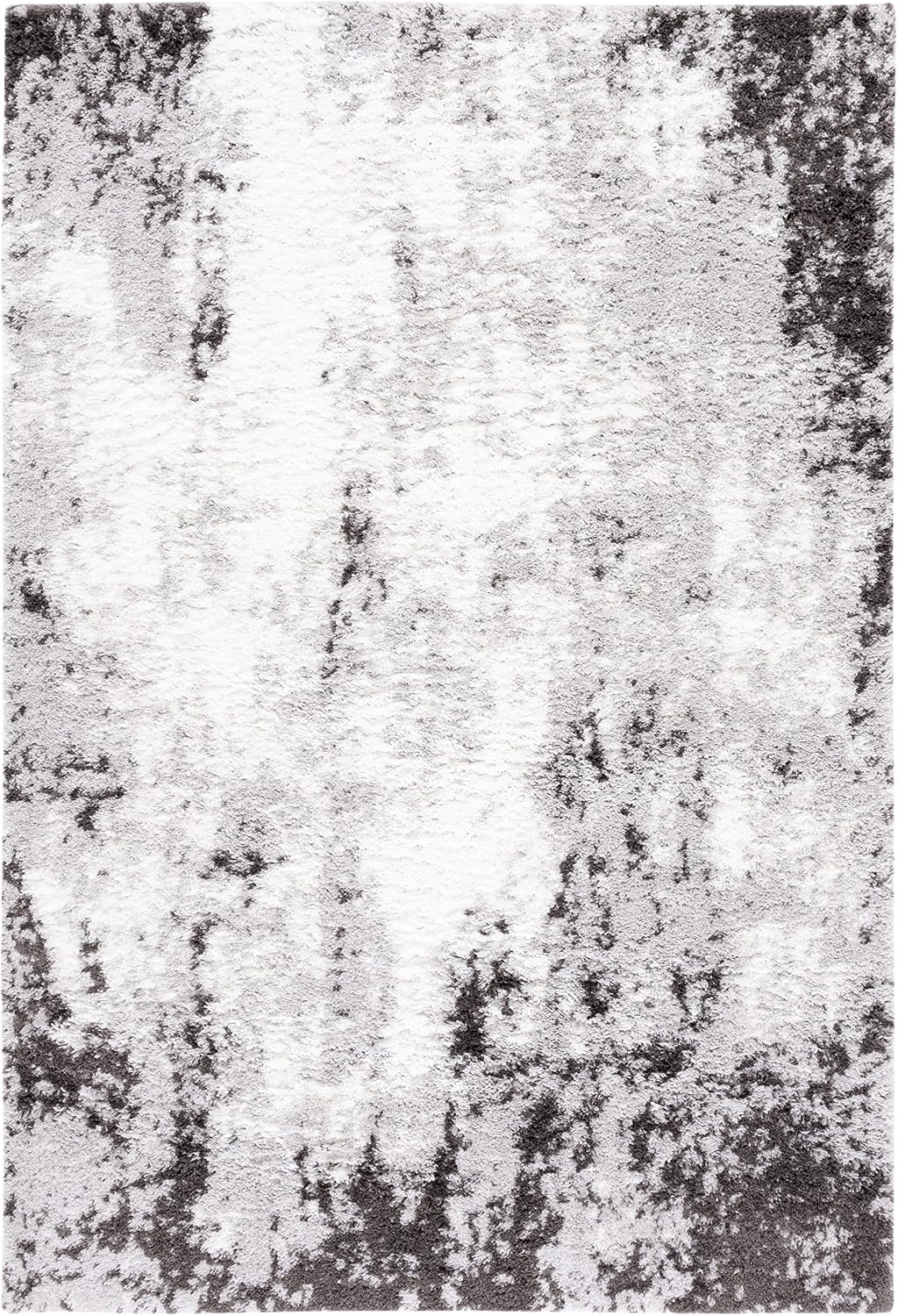 image:imageSAFAVIEH Berber Shag Collection Area Rug 9 x 12 Blue Rust amp Ivory Modern Abstract Design NonShedding amp Easy Care 125inch Thick Ideal for High Traffic Areas in Living Room Bedroom BER543AGreyDark Grey
