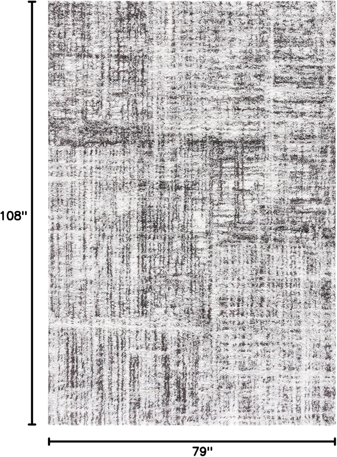 image:imageSAFAVIEH Berber Shag Collection Area Rug 9 x 12 Blue Rust amp Ivory Modern Abstract Design NonShedding amp Easy Care 125inch Thick Ideal for High Traffic Areas in Living Room Bedroom BER569AGreyDark Grey