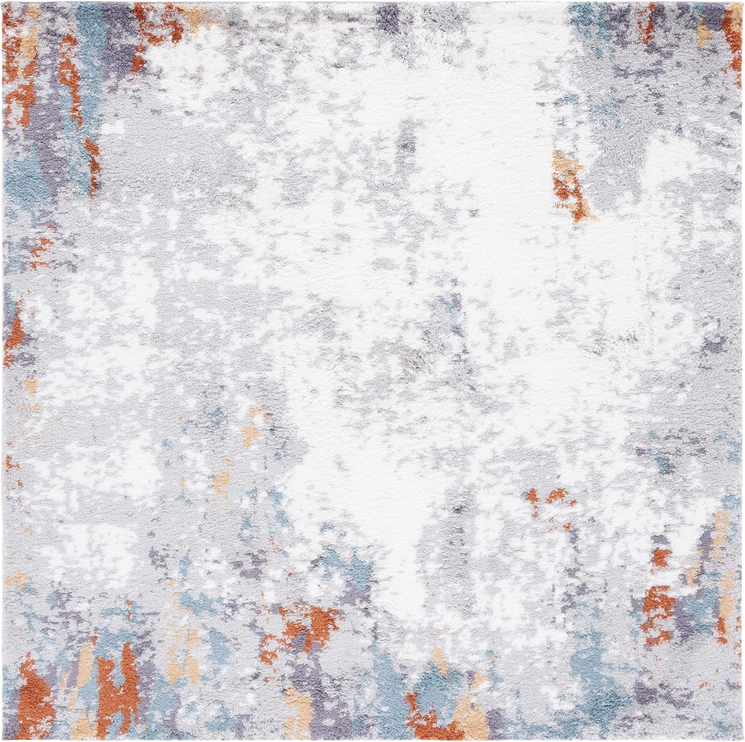 image:imageSAFAVIEH Berber Shag Collection Area Rug 9 x 12 Blue Rust amp Ivory Modern Abstract Design NonShedding amp Easy Care 125inch Thick Ideal for High Traffic Areas in Living Room Bedroom BER543ABlue RustIvory