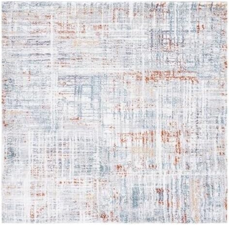 image:imageSAFAVIEH Berber Shag Collection Area Rug 9 x 12 Blue Rust amp Ivory Modern Abstract Design NonShedding amp Easy Care 125inch Thick Ideal for High Traffic Areas in Living Room Bedroom BER569ABlue RustIvory