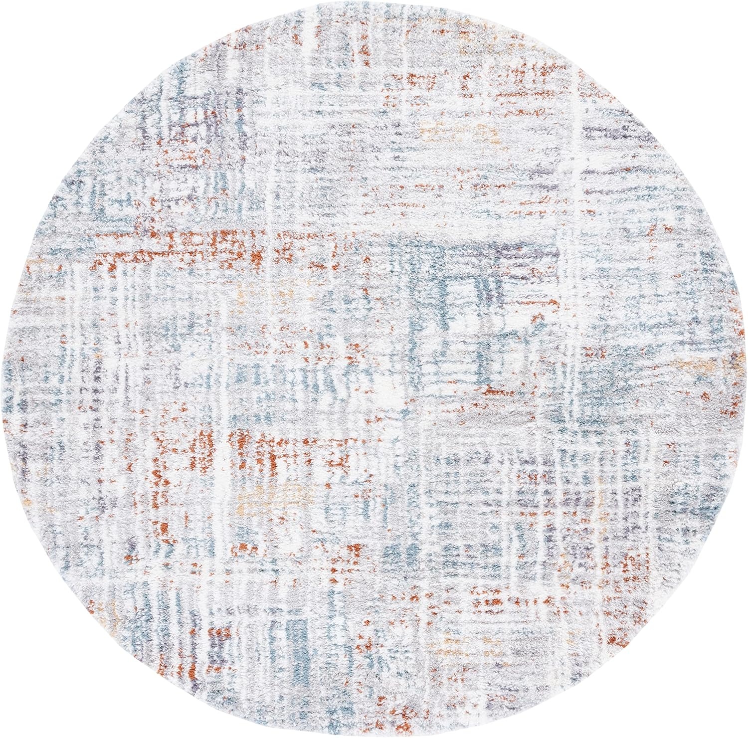 image:imageSAFAVIEH Berber Shag Collection Area Rug 9 x 12 Blue Rust amp Ivory Modern Abstract Design NonShedding amp Easy Care 125inch Thick Ideal for High Traffic Areas in Living Room Bedroom BER569ABlue RustIvory