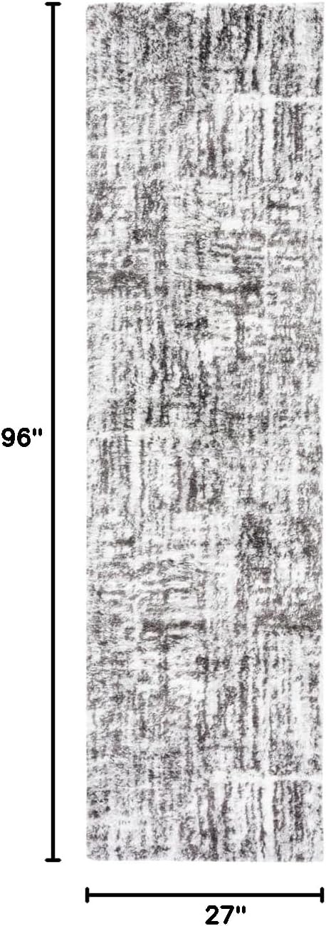 image:imageSAFAVIEH Berber Shag Collection Area Rug 9 x 12 Blue Rust amp Ivory Modern Abstract Design NonShedding amp Easy Care 125inch Thick Ideal for High Traffic Areas in Living Room Bedroom BER569AGreyDark Grey