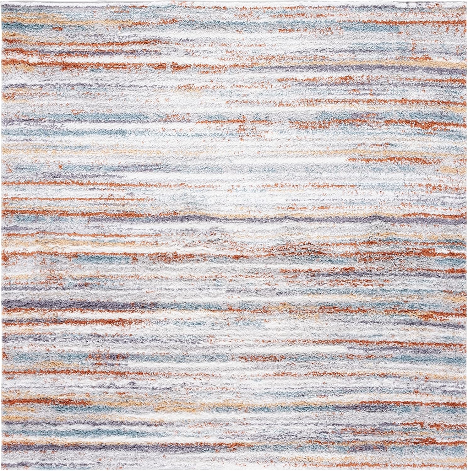 image:imageSAFAVIEH Berber Shag Collection Area Rug 9 x 12 Blue Rust amp Ivory Stripe Design NonShedding amp Easy Care 125inch Thick Ideal for High Traffic Areas in Living Room Bedroom BER565ABlue RustIvory
