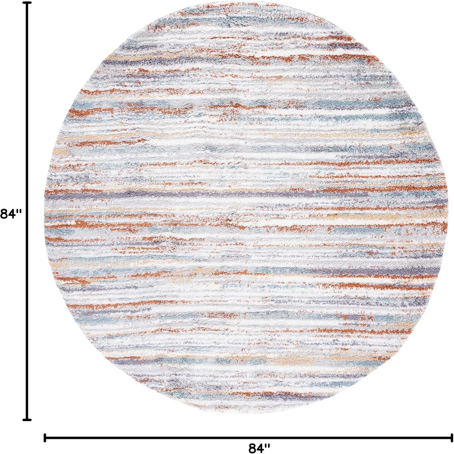 image:imageSAFAVIEH Berber Shag Collection Area Rug 9 x 12 Blue Rust amp Ivory Stripe Design NonShedding amp Easy Care 125inch Thick Ideal for High Traffic Areas in Living Room Bedroom BER565ABlue RustIvory