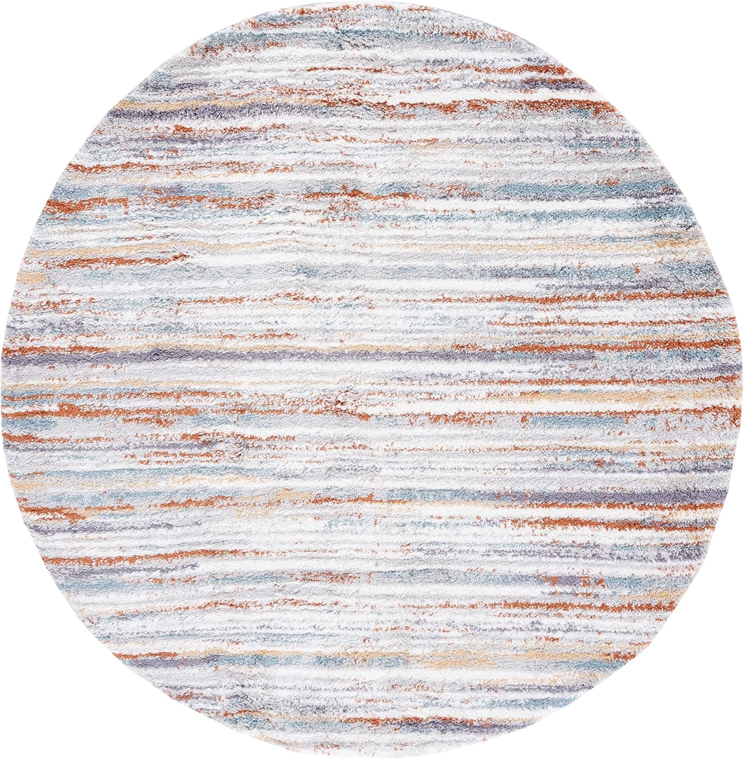 image:imageSAFAVIEH Berber Shag Collection Area Rug 9 x 12 Blue Rust amp Ivory Stripe Design NonShedding amp Easy Care 125inch Thick Ideal for High Traffic Areas in Living Room Bedroom BER565ABlue RustIvory