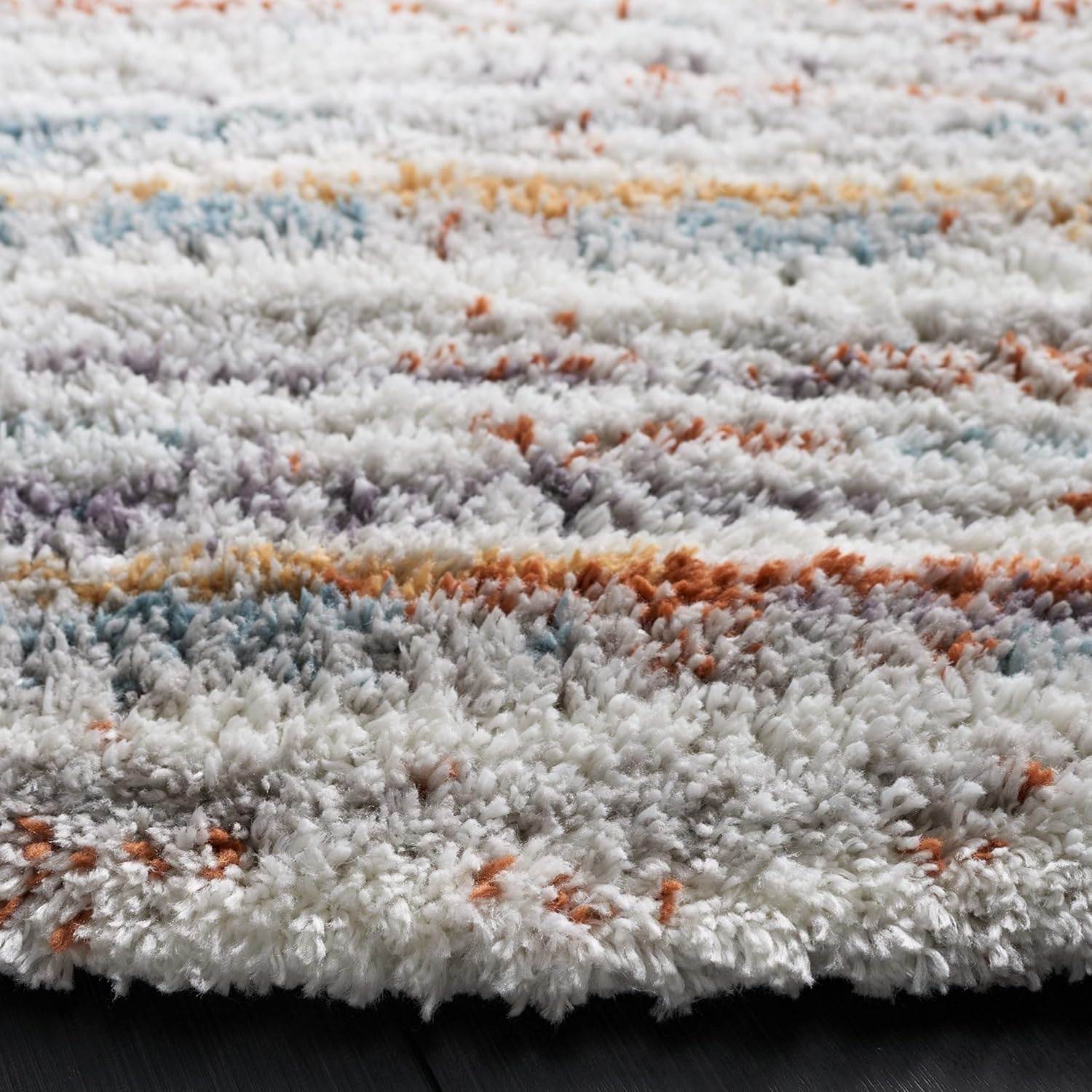 image:imageSAFAVIEH Berber Shag Collection Area Rug 9 x 12 Blue Rust amp Ivory Stripe Design NonShedding amp Easy Care 125inch Thick Ideal for High Traffic Areas in Living Room Bedroom BER565ABlue RustIvory