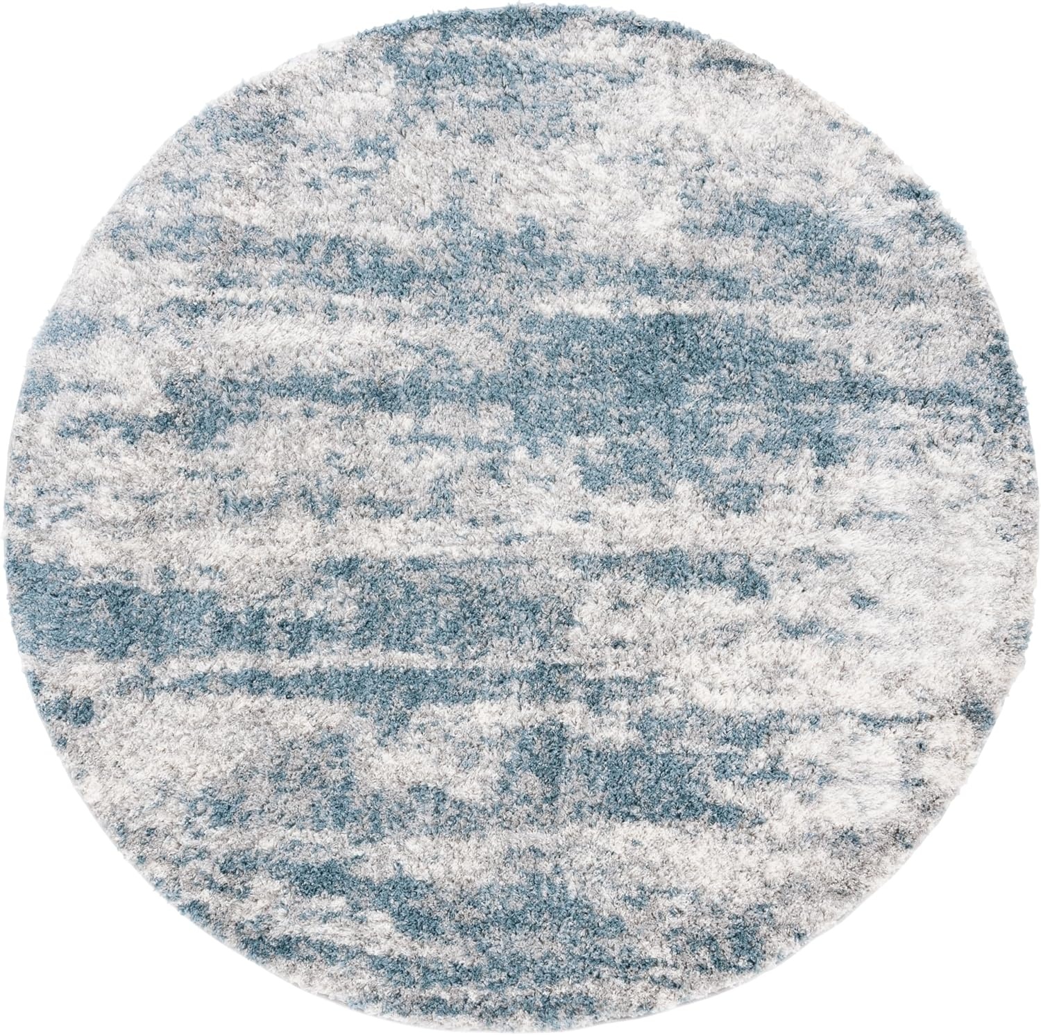 image:imageSAFAVIEH Berber Shag Collection Area Rug 9 x 12 Ivory amp Blue Abstract Design NonShedding amp Easy Care 12inch Thick Ideal for the Living Room Dining Bedroom BER586MIvoryBlue