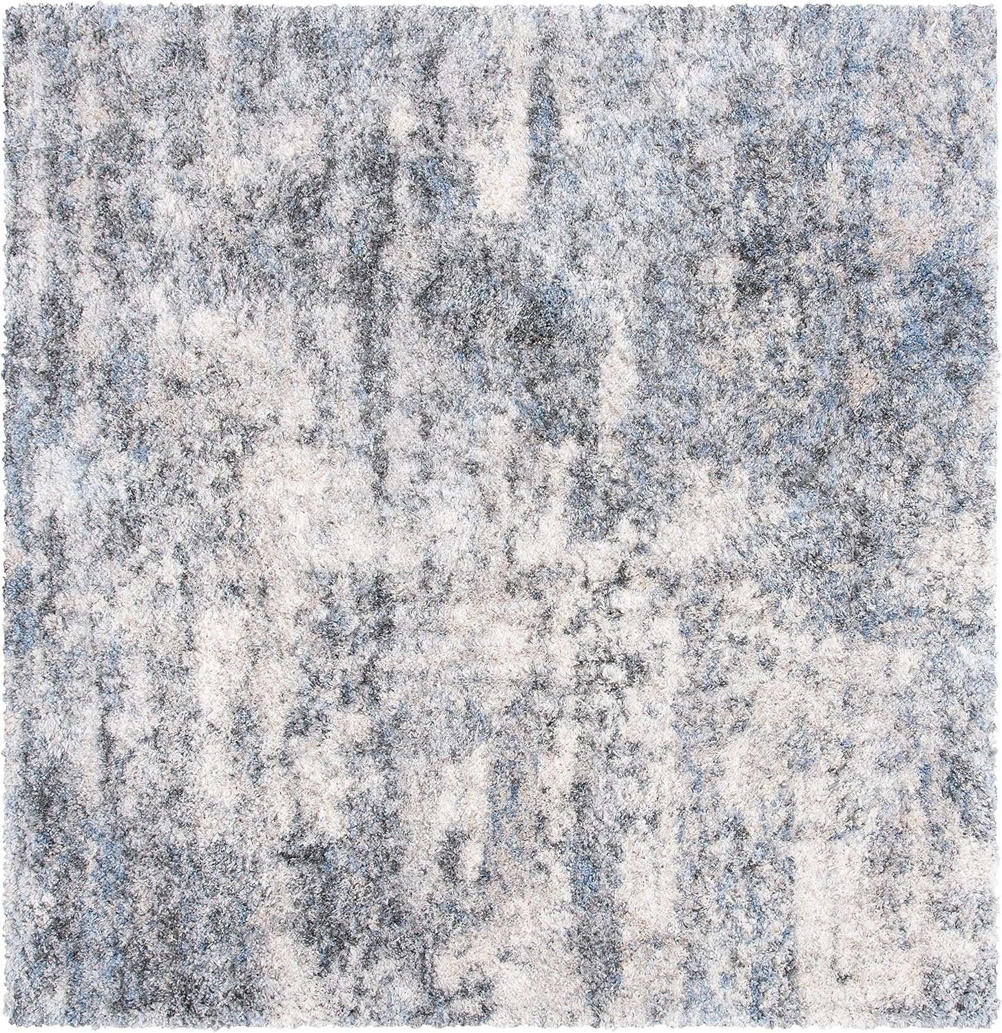 image:imageSAFAVIEH Berber Shag Collection Area Rug 9 x 12 Ivory amp Blue Modern Abstract Design NonShedding amp Easy Care 12inch Thick Ideal for High Traffic Areas in Living Room Bedroom BER274BIvoryGrey
