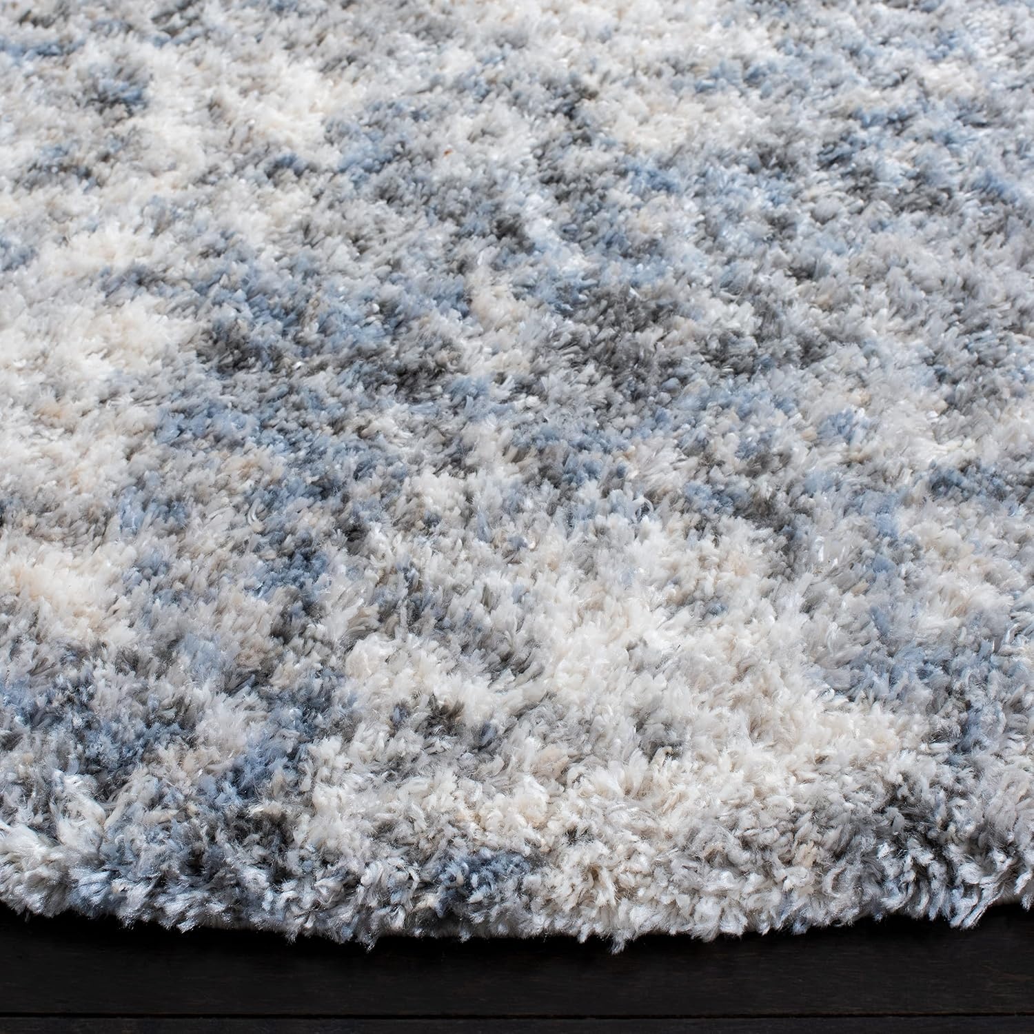 image:imageSAFAVIEH Berber Shag Collection Area Rug 9 x 12 Ivory amp Blue Modern Abstract Design NonShedding amp Easy Care 12inch Thick Ideal for High Traffic Areas in Living Room Bedroom BER274BIvoryGrey