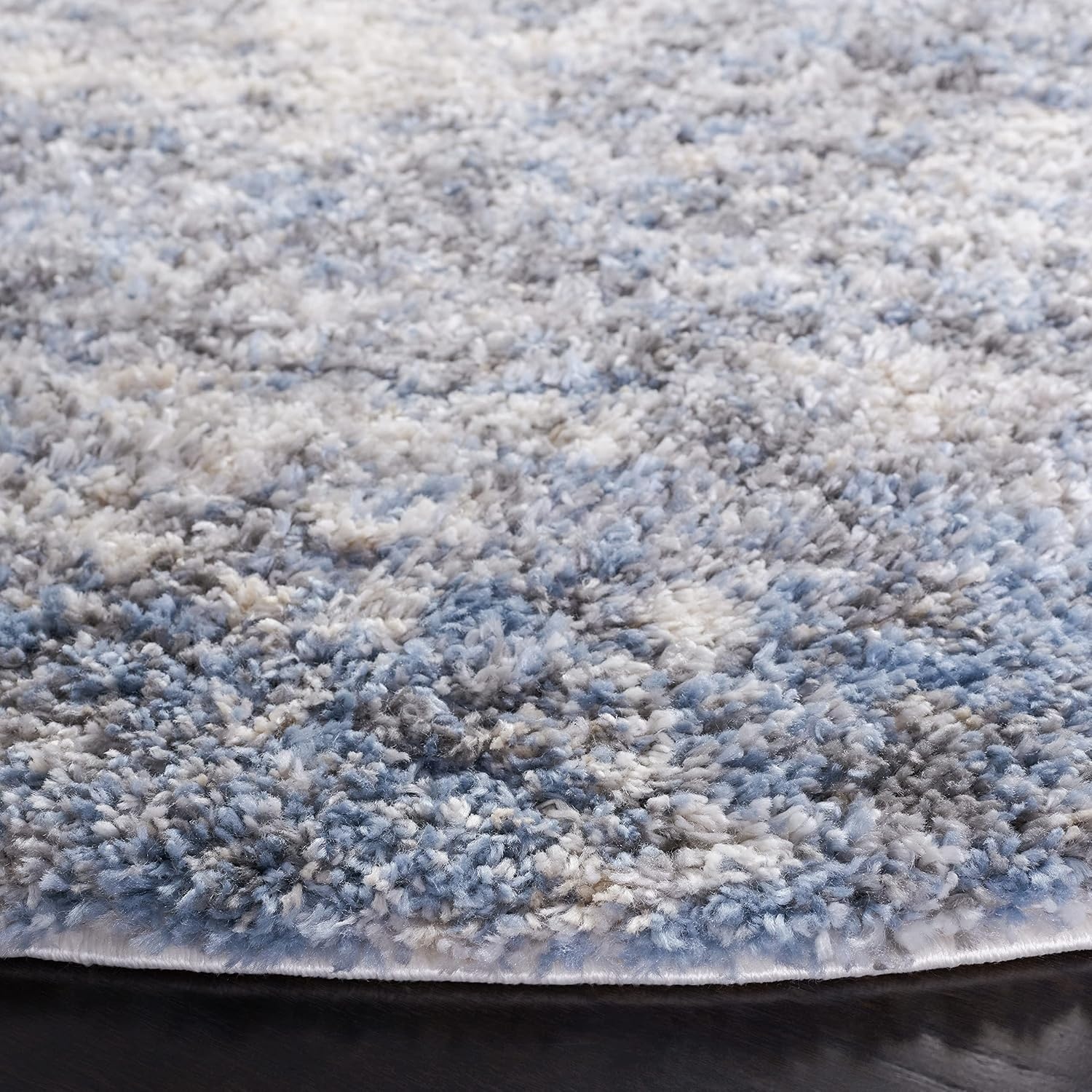 image:imageSAFAVIEH Berber Shag Collection Area Rug 9 x 12 Ivory amp Blue Modern Abstract Design NonShedding amp Easy Care 12inch Thick Ideal for High Traffic Areas in Living Room Bedroom BER274BIvoryBlue
