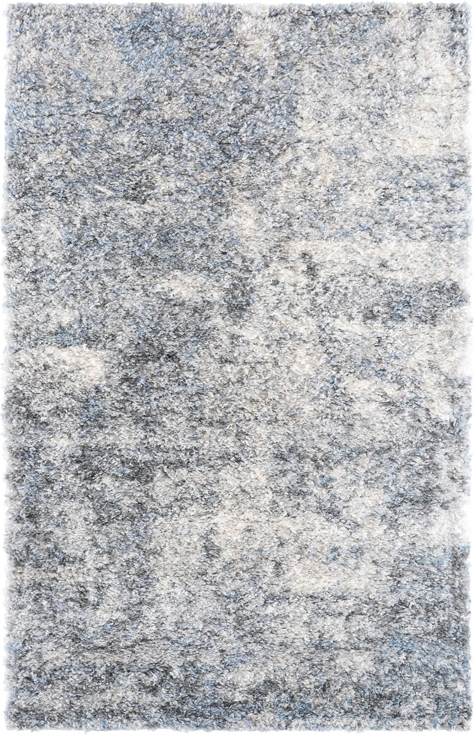 image:imageSAFAVIEH Berber Shag Collection Area Rug 9 x 12 Ivory amp Blue Modern Abstract Design NonShedding amp Easy Care 12inch Thick Ideal for High Traffic Areas in Living Room Bedroom BER274BIvoryGrey