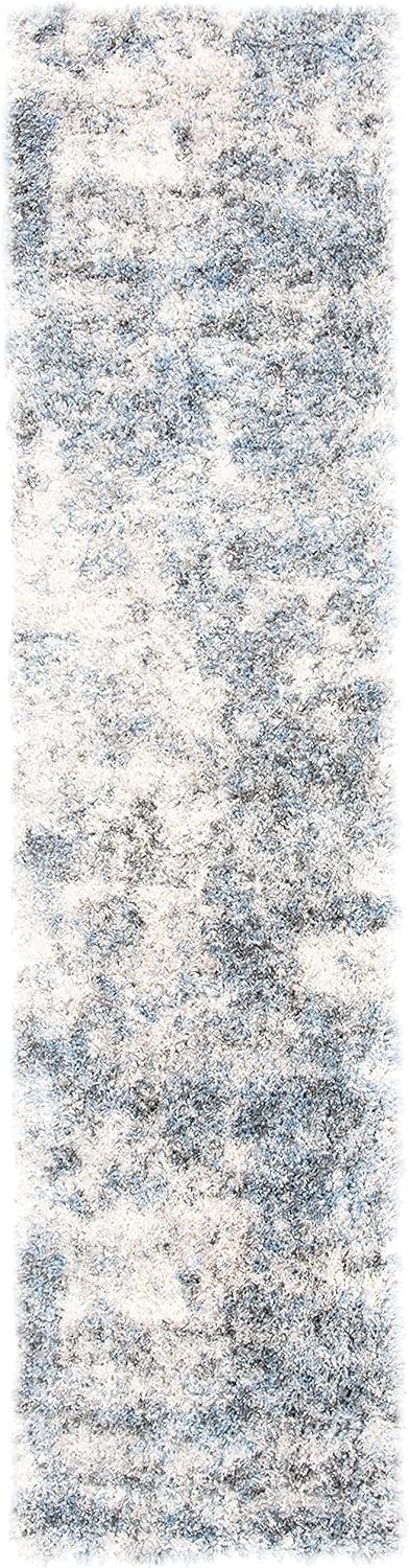 image:imageSAFAVIEH Berber Shag Collection Area Rug 9 x 12 Ivory amp Blue Modern Abstract Design NonShedding amp Easy Care 12inch Thick Ideal for High Traffic Areas in Living Room Bedroom BER274BIvoryBlue