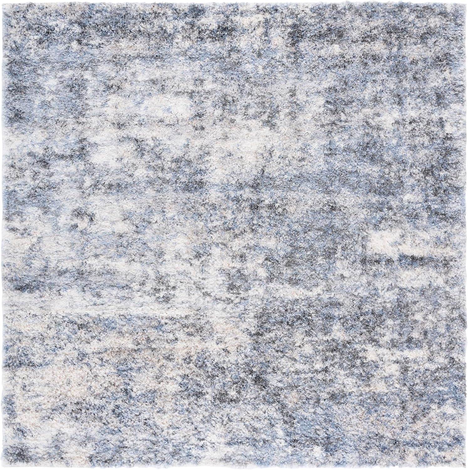 image:imageSAFAVIEH Berber Shag Collection Area Rug 9 x 12 Ivory amp Blue Modern Abstract Design NonShedding amp Easy Care 12inch Thick Ideal for High Traffic Areas in Living Room Bedroom BER274BIvoryBlue