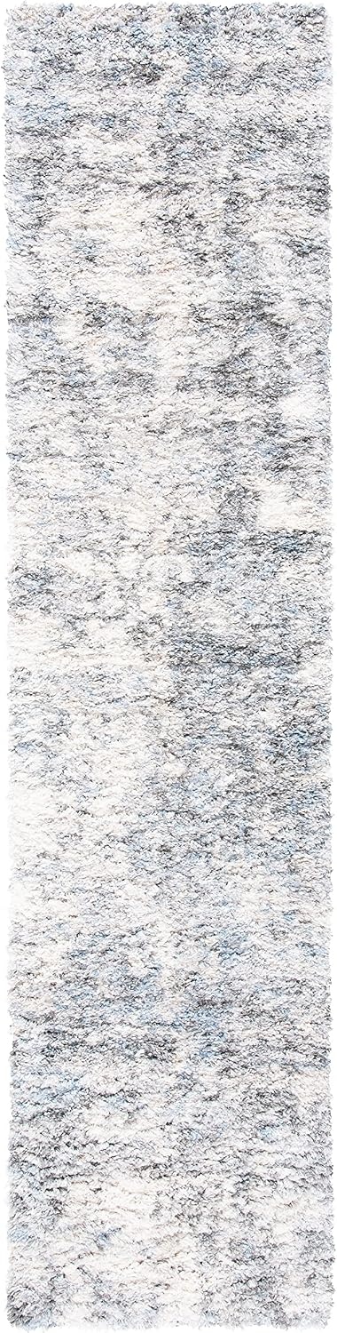 image:imageSAFAVIEH Berber Shag Collection Area Rug 9 x 12 Ivory amp Blue Modern Abstract Design NonShedding amp Easy Care 12inch Thick Ideal for High Traffic Areas in Living Room Bedroom BER274BIvoryGrey